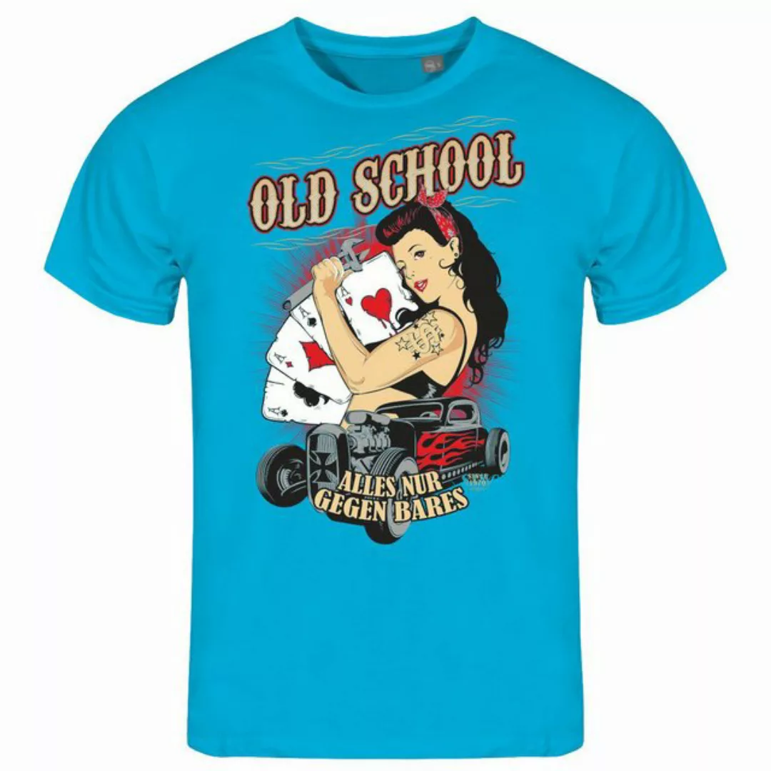 deinshirt Print-Shirt Herren T-Shirt Old School alles nur gegen Bares Funsh günstig online kaufen