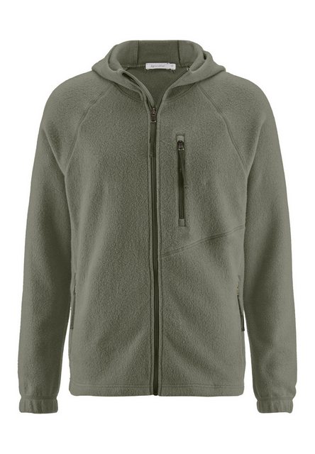 Hessnatur Fleecejacke Kapuze Relaxed aus reiner Bio-Baumwolle (1-St) günstig online kaufen