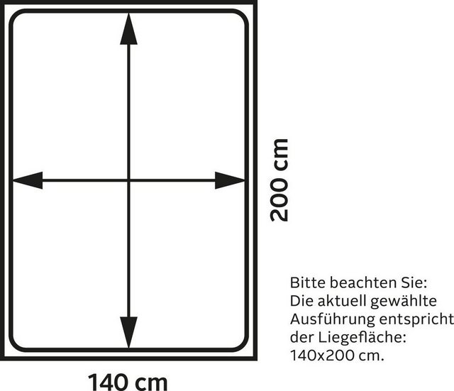 Westfalia Schlafkomfort Boxspringbett, mit Zierkissen und verchromten Kufen günstig online kaufen