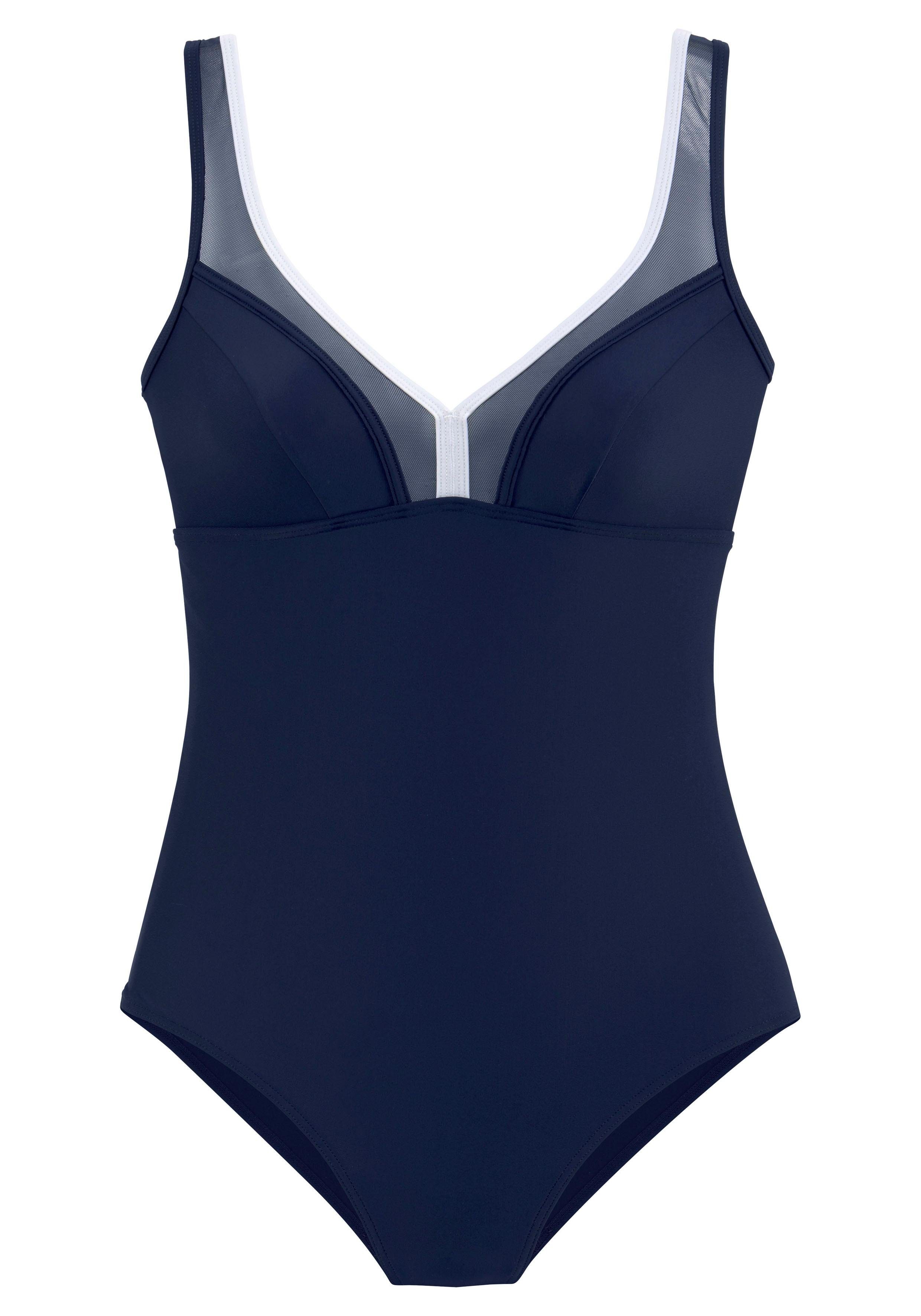 LASCANA Badeanzug mit Mesh-Einsatz und Shaping-Effekt günstig online kaufen