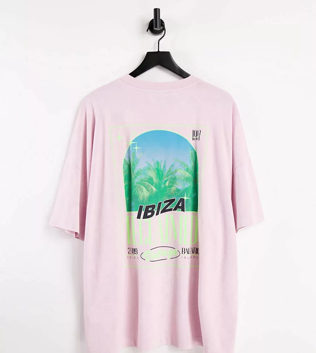 Reclaimed Vintage Inspired – Ibiza – T-Shirt in Rosa günstig online kaufen