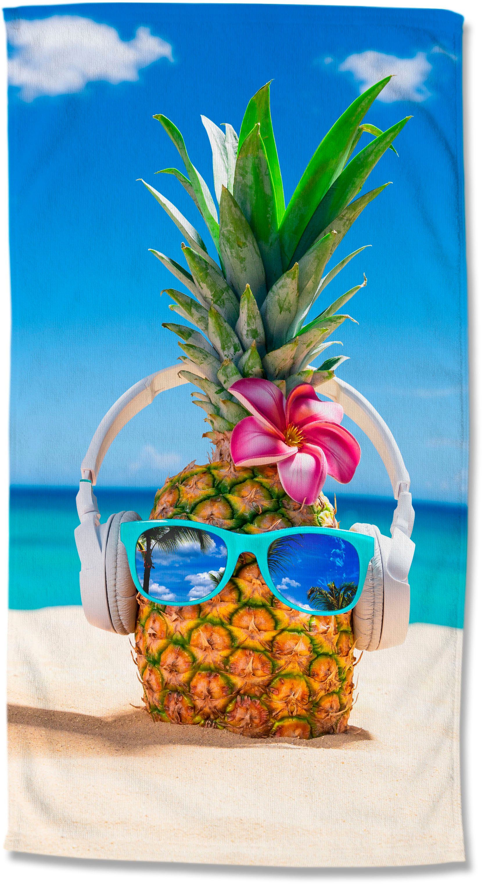 good morning Strandtuch »Pineapple«, (1 St., Strandtuch 100 x 180 cm), Mikr günstig online kaufen