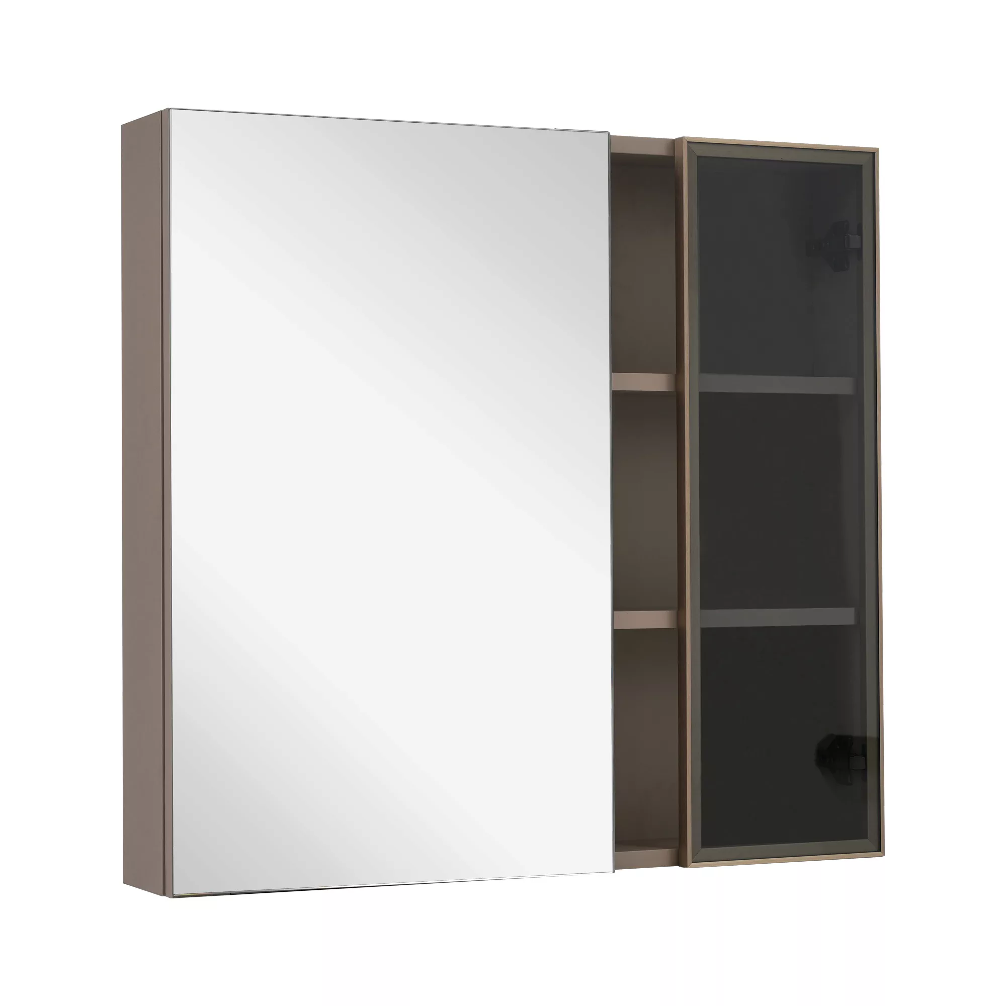 Spiegelschrank Badezimmerschrank mit Ablageflächen, Metallrahmen-Design, St günstig online kaufen