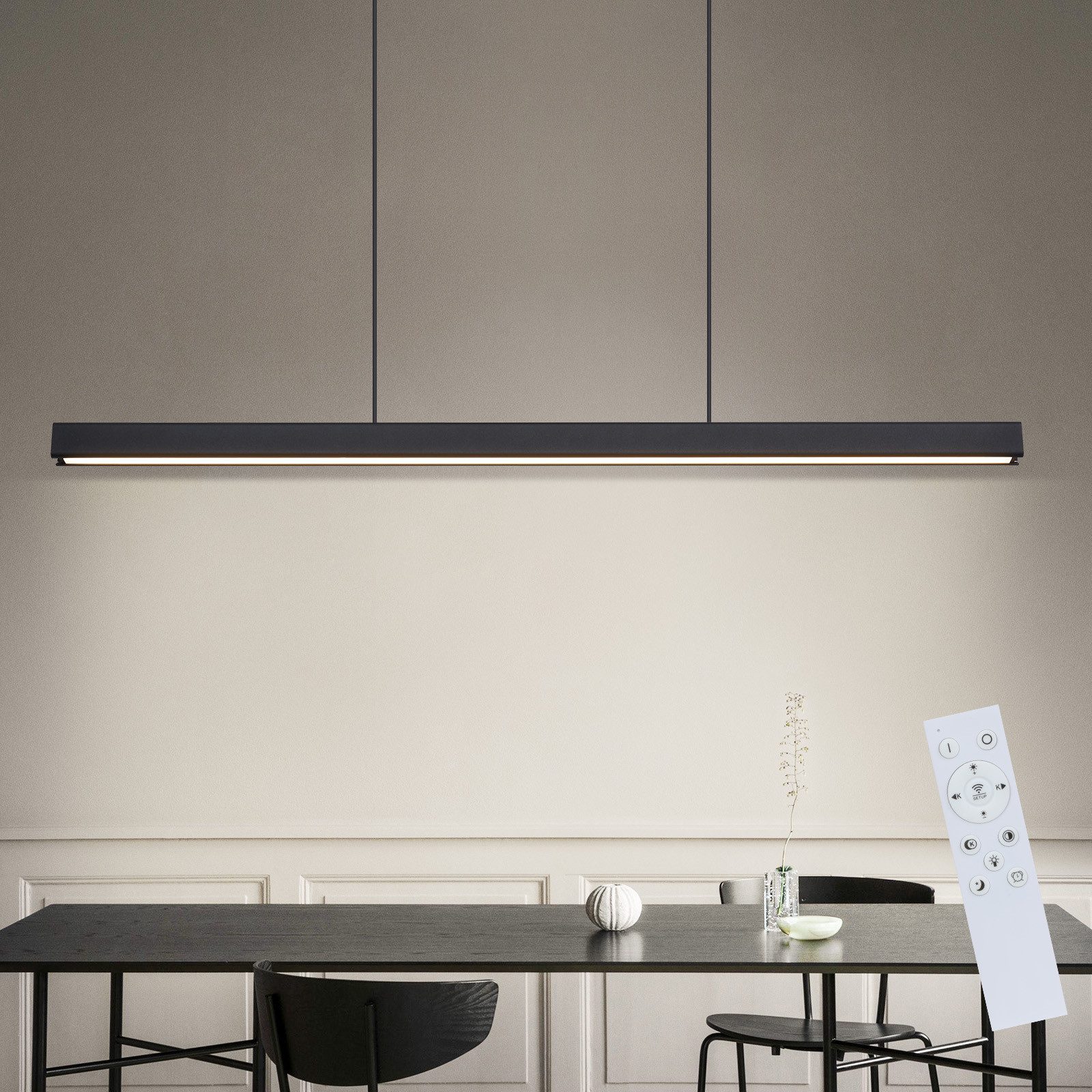 Nettlife LED Pendelleuchte Schwarz Esszimmer Dimmbar günstig online kaufen