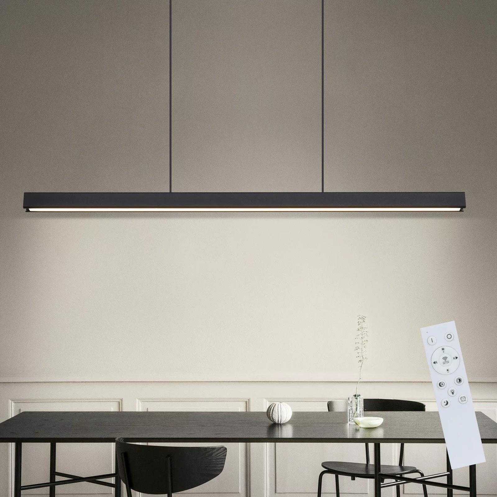 ZMH Pendelleuchte Esszimmer 108/148 CM Schwarz günstig online kaufen