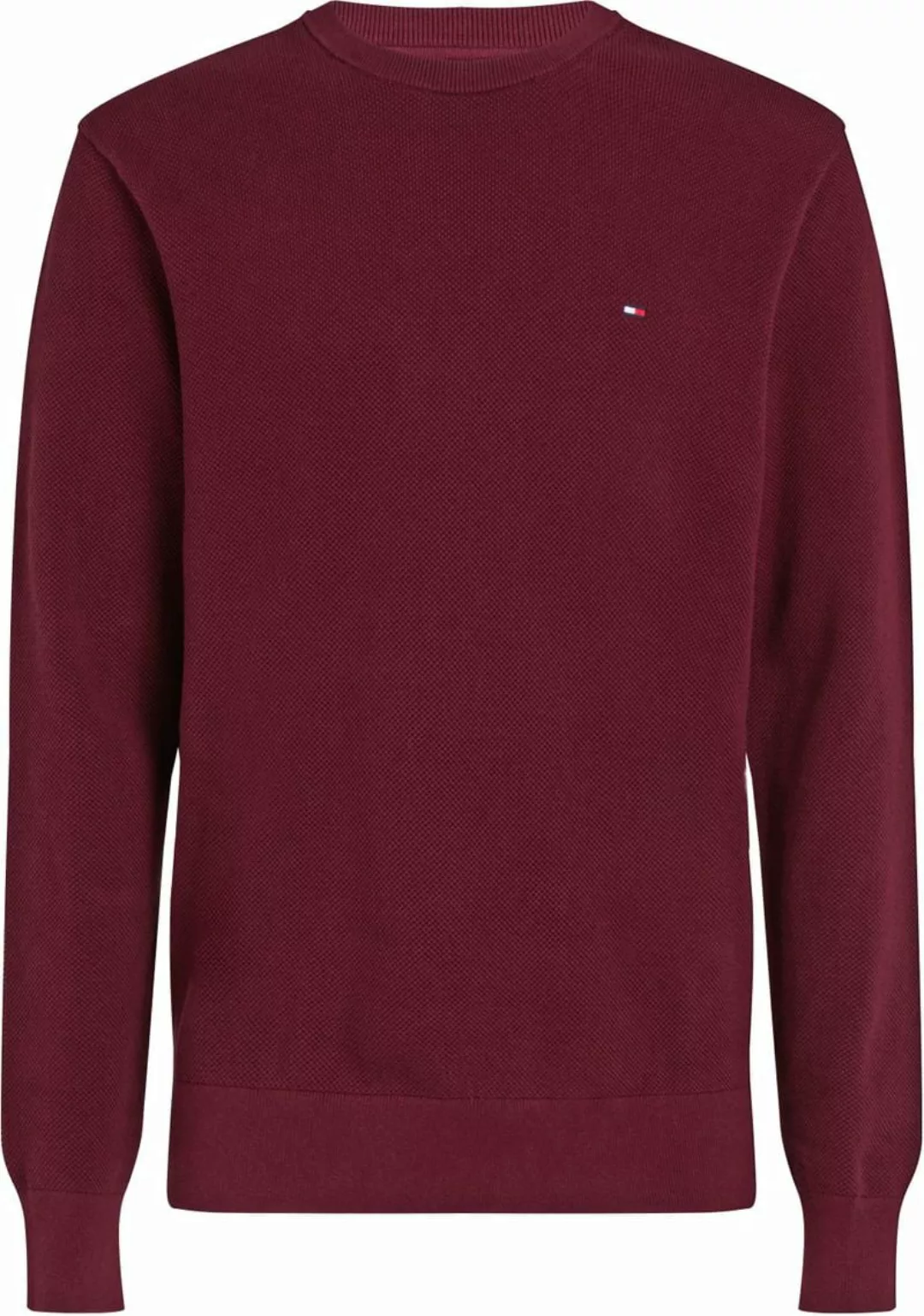 Tommy Hilfiger Structure Pullover Bordeaux Rot - Größe XXL günstig online kaufen