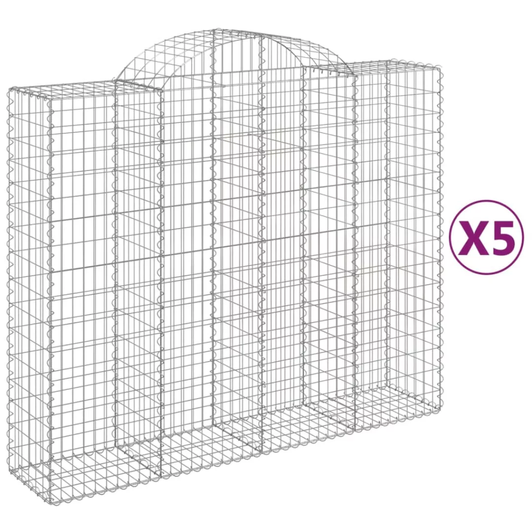 Vidaxl Gabionen Mit Hochbogen 5 Stk. 200x50x160/180cm Verzinktes Eisen günstig online kaufen