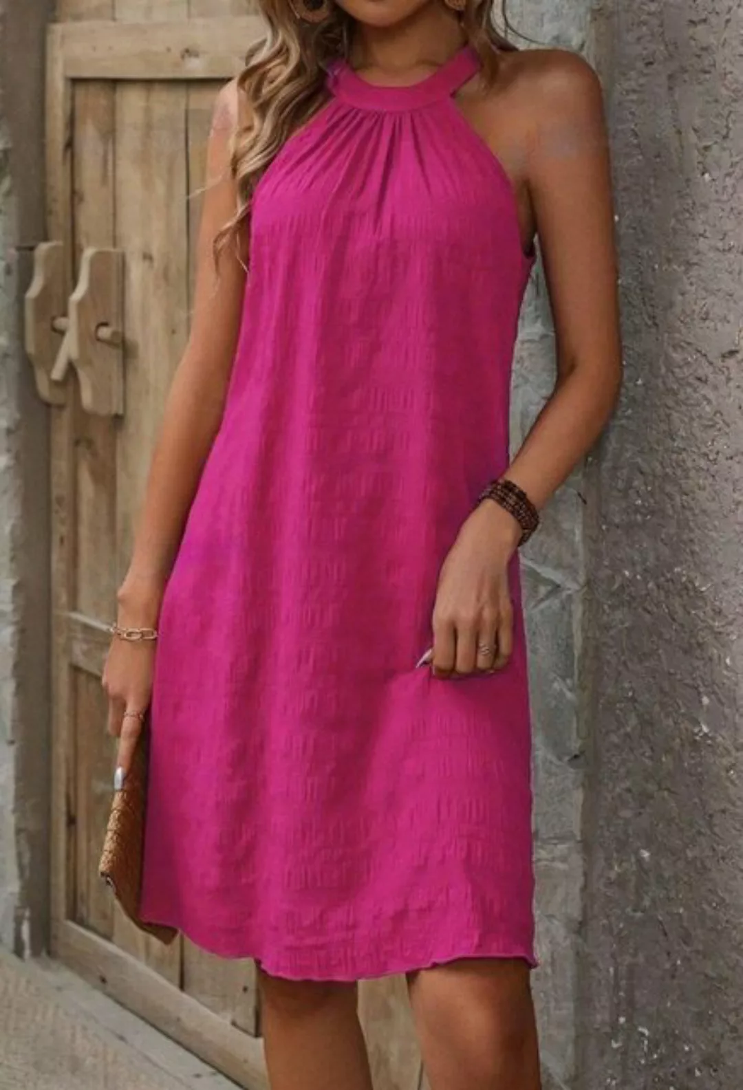 SEGUEN Sommerkleid Sommerliches Neckholder-Kleid mit Rundhalsausschnitt (Är günstig online kaufen