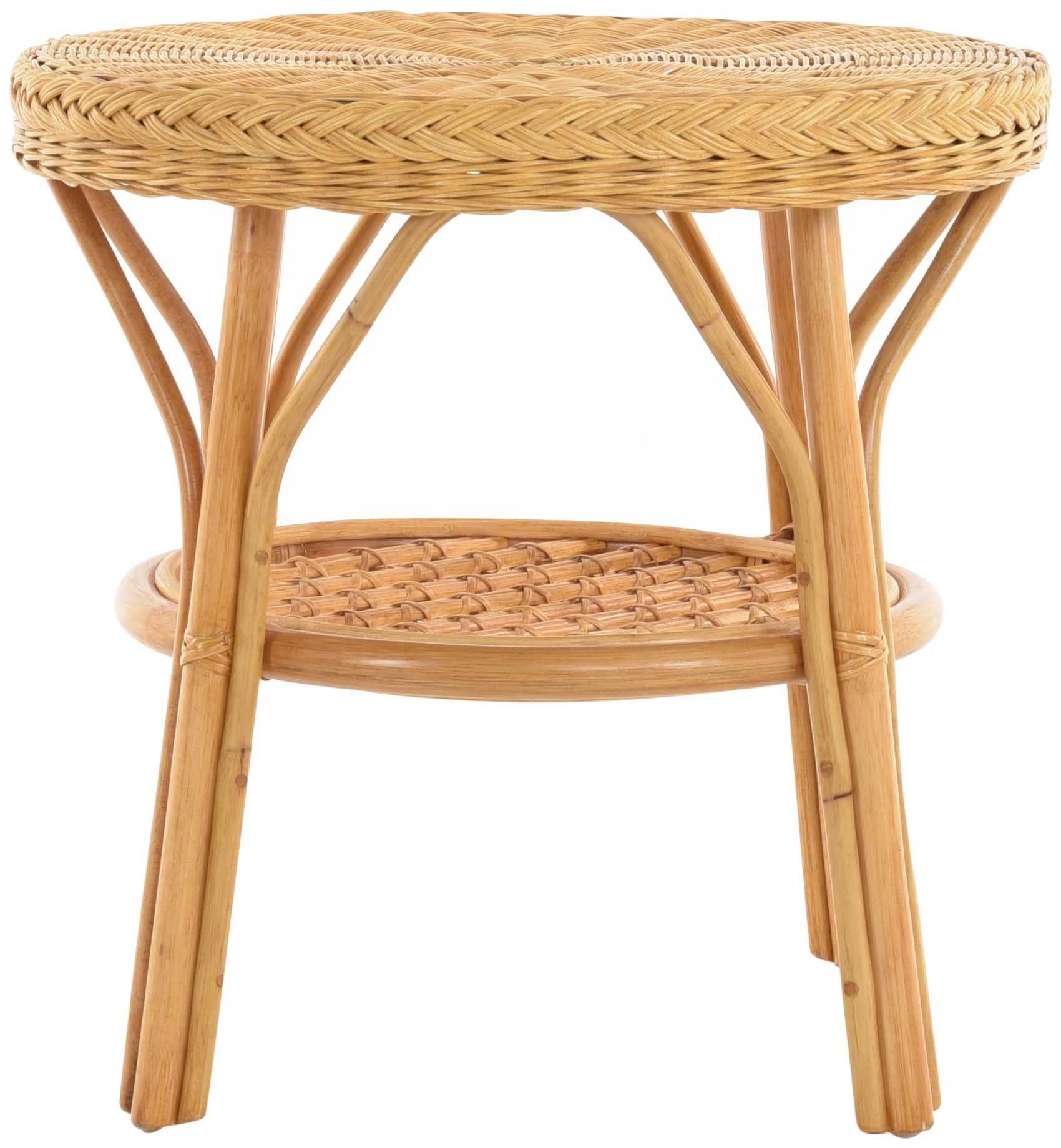 Krines Home Wohnzimmertisch Rattan Beistelltisch Rund günstig online kaufen