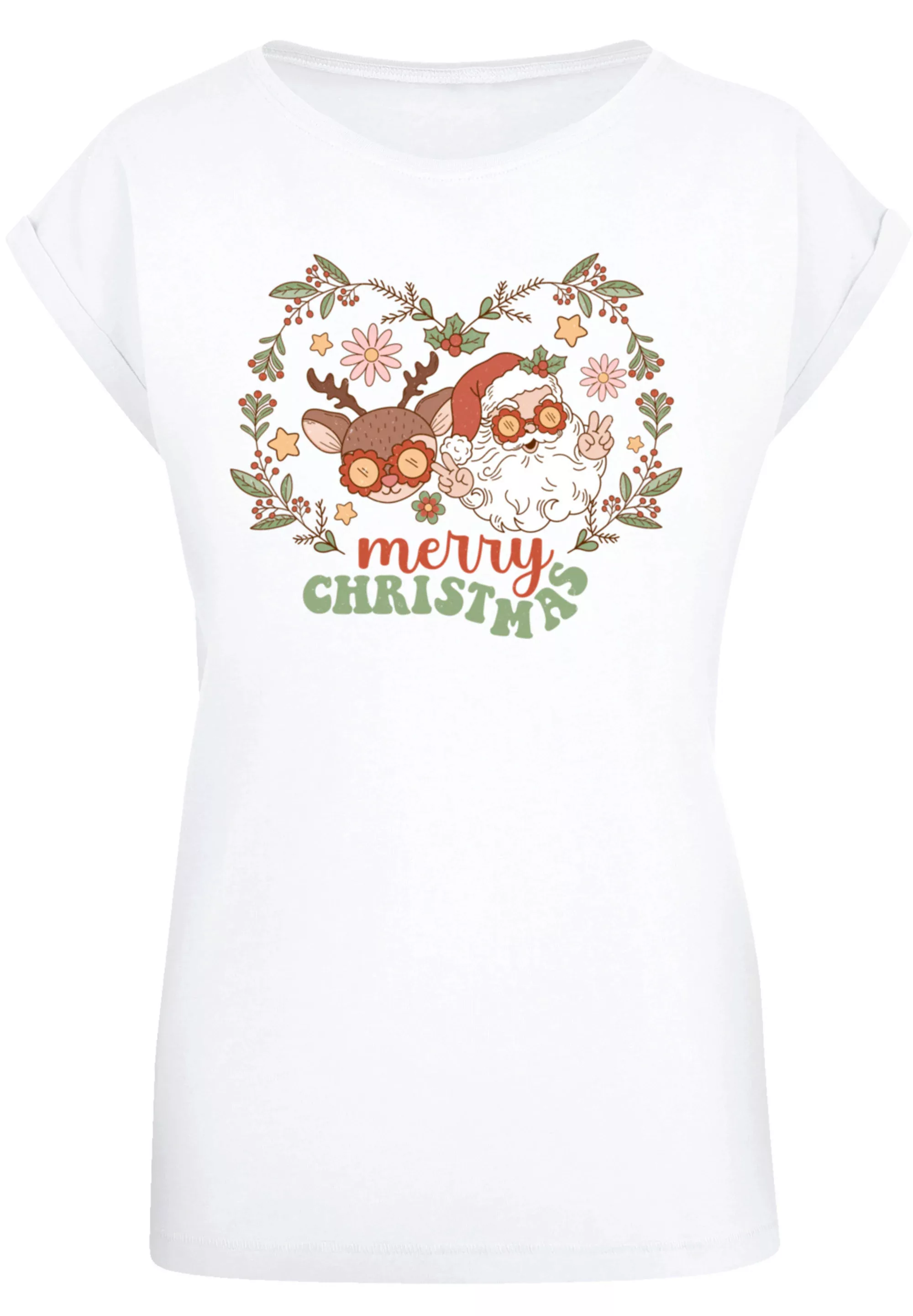 F4NT4STIC T-Shirt "Weihnachten Hippie Santa And Reindeer", Premium Qualität günstig online kaufen