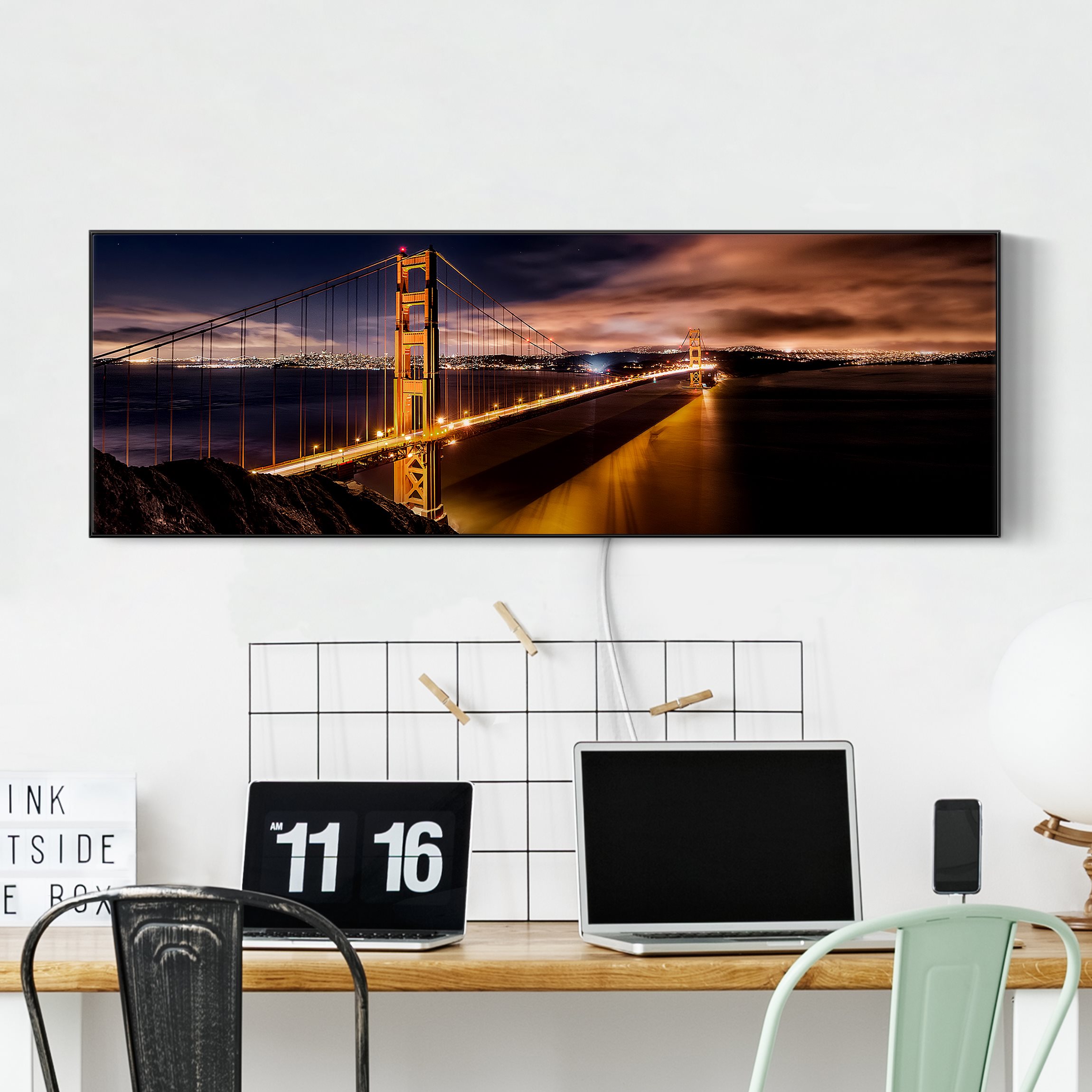 LED-Wechselbild Golden Gate to Stars günstig online kaufen