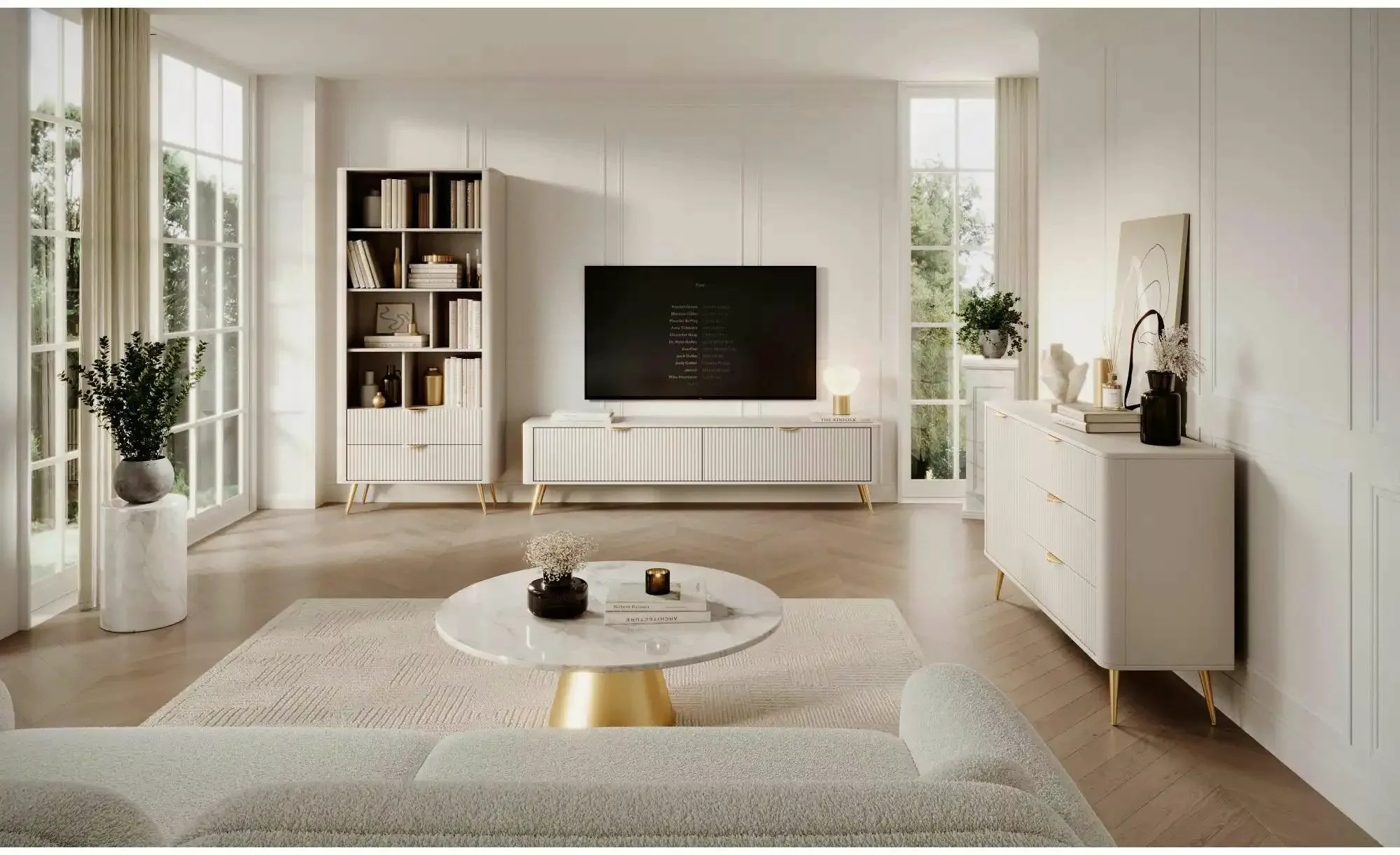 Lowboard  Lante ¦ beige ¦ Maße (cm): B: 200 H: 51 Kommoden & Sideboards > L günstig online kaufen
