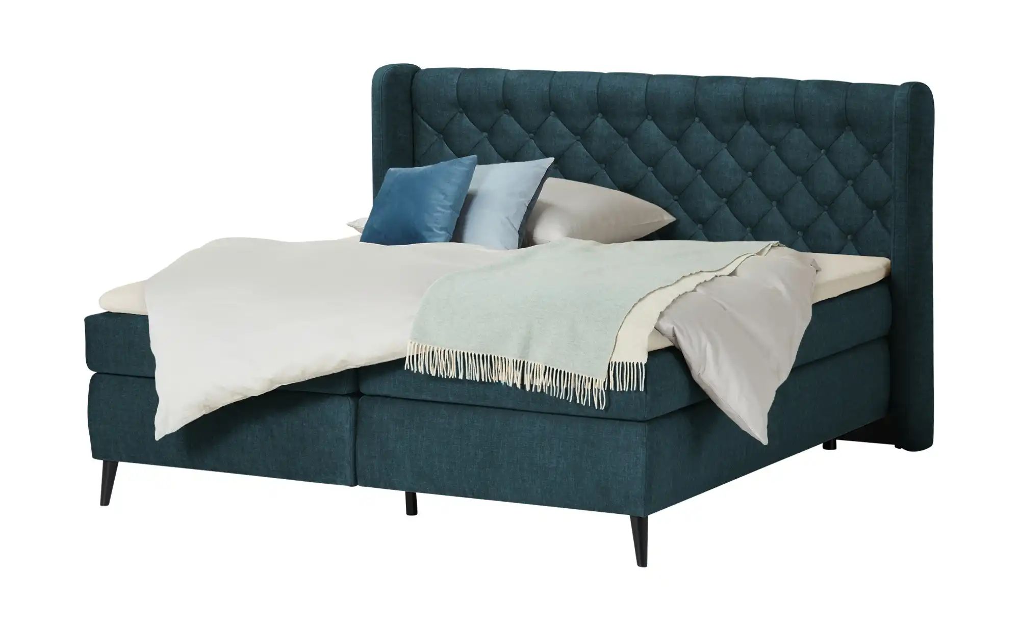 switch Boxspringbett  Madison ¦ blau ¦ Maße (cm): B: 197 H: 122 Betten > Bo günstig online kaufen