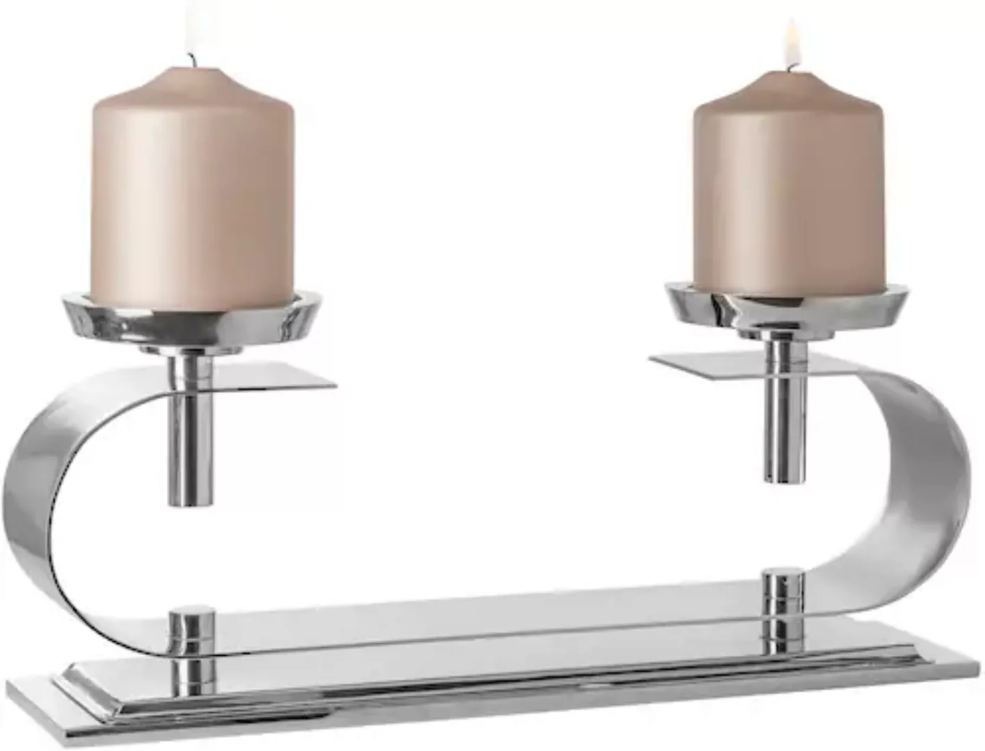 Twinson 2-flammiger Stumpenkerzenhalter Länge 10 cm günstig online kaufen