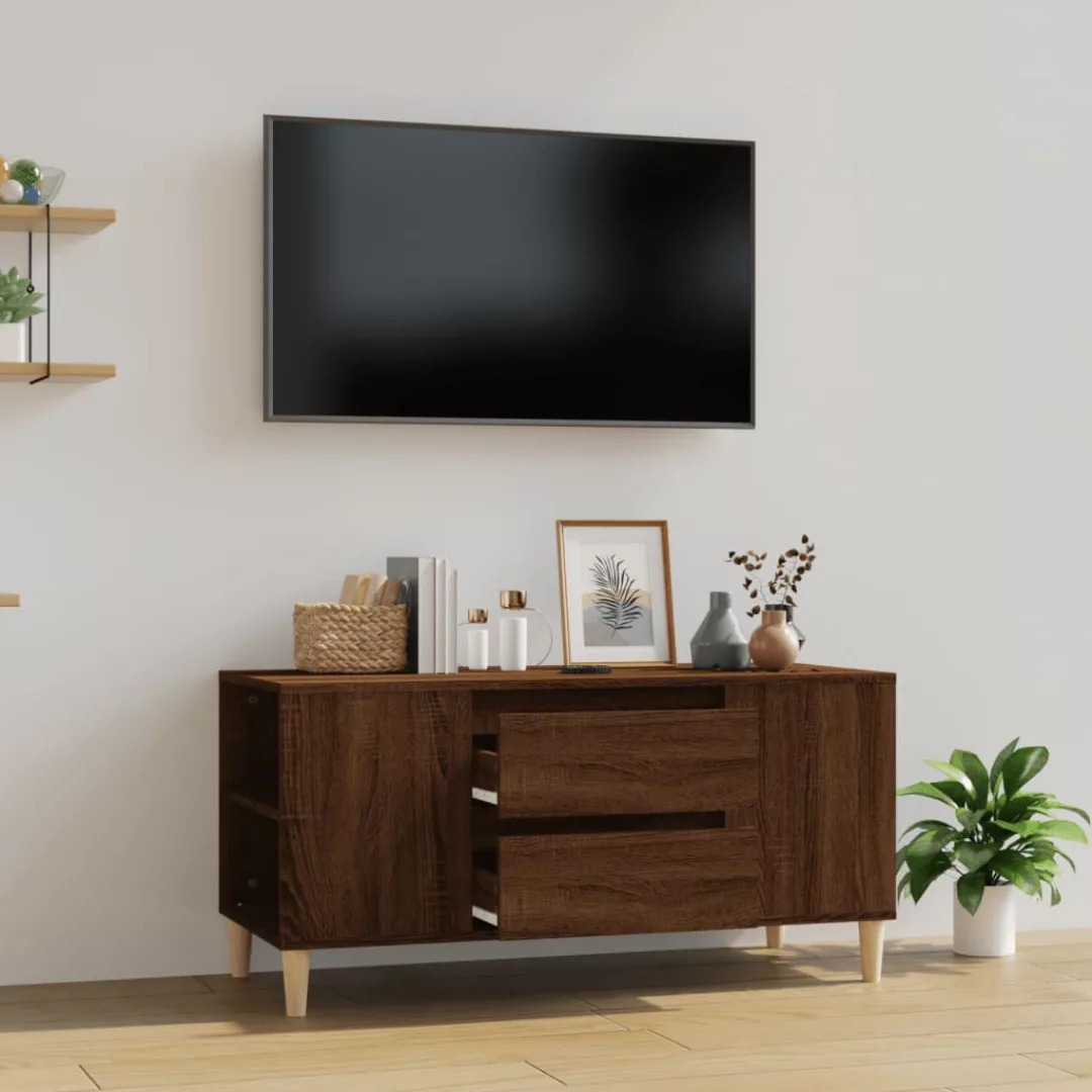 Vidaxl Tv-schrank Braun Eichen-optik 102x44,5x50 Cm Holzwerkstoff günstig online kaufen