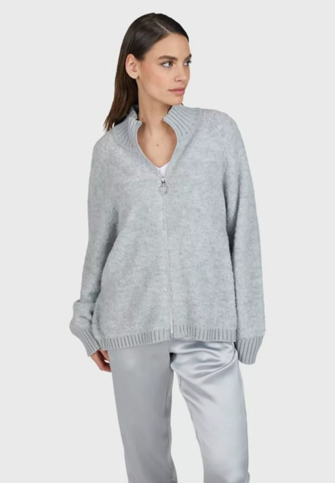 MARC AUREL Strickjacke Strick, silver grey melange günstig online kaufen