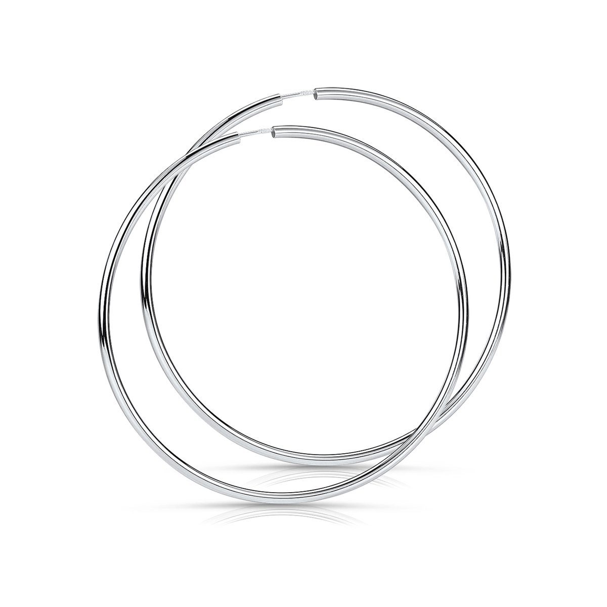 Materia Paar Creolen Damen Silber groß günstig online kaufen
