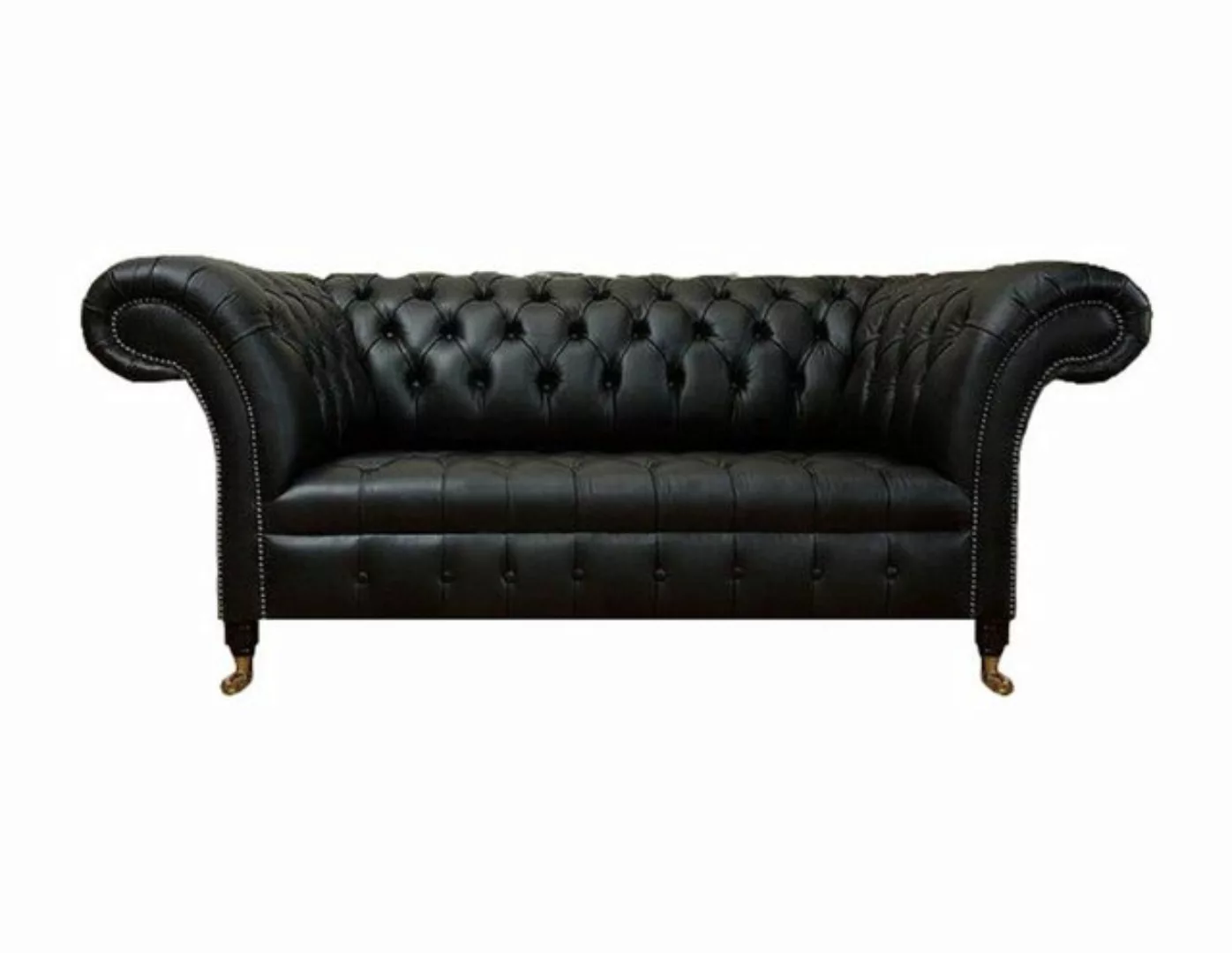 JVmoebel 2-Sitzer Schwarz Ledersofa Wohnzimmer Zweisitzer Sofa Couch Polste günstig online kaufen