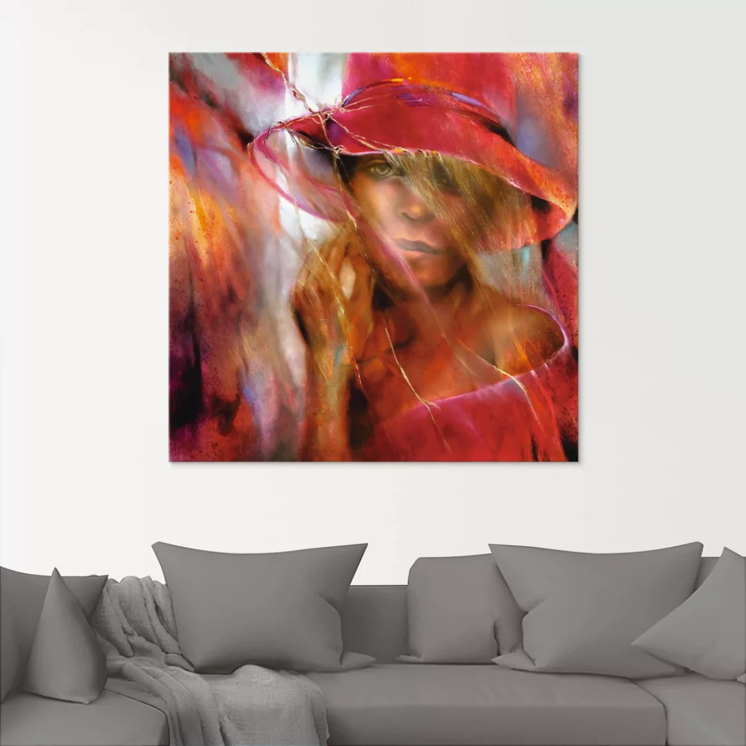 Artland Glasbild "Ella mit Hut", Mode, (1 St.), in verschiedenen Größen günstig online kaufen