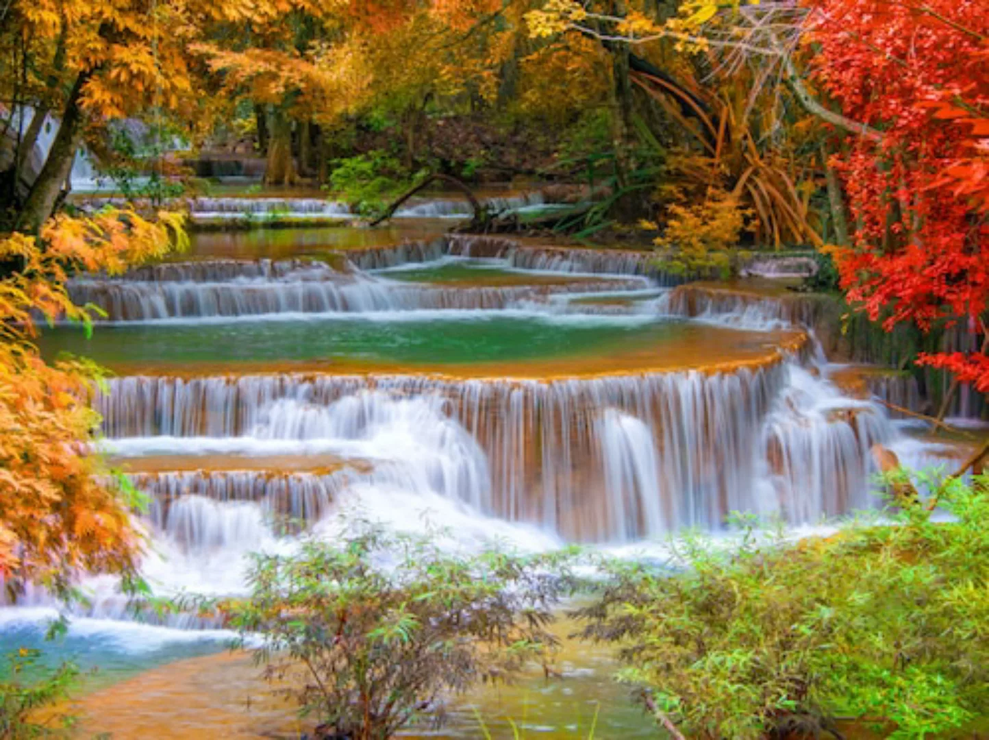 Papermoon Fototapete »Waterfall in Rain Forest« günstig online kaufen