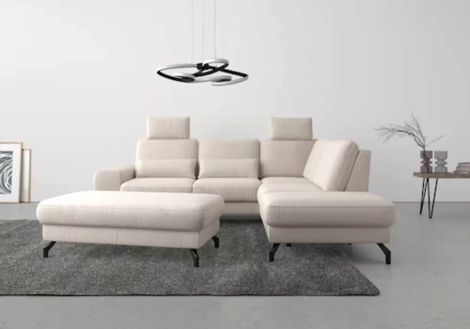 sit&more Ecksofa »Cinturo L-Form«, inklusive Sitztiefenverstellung und Fede günstig online kaufen