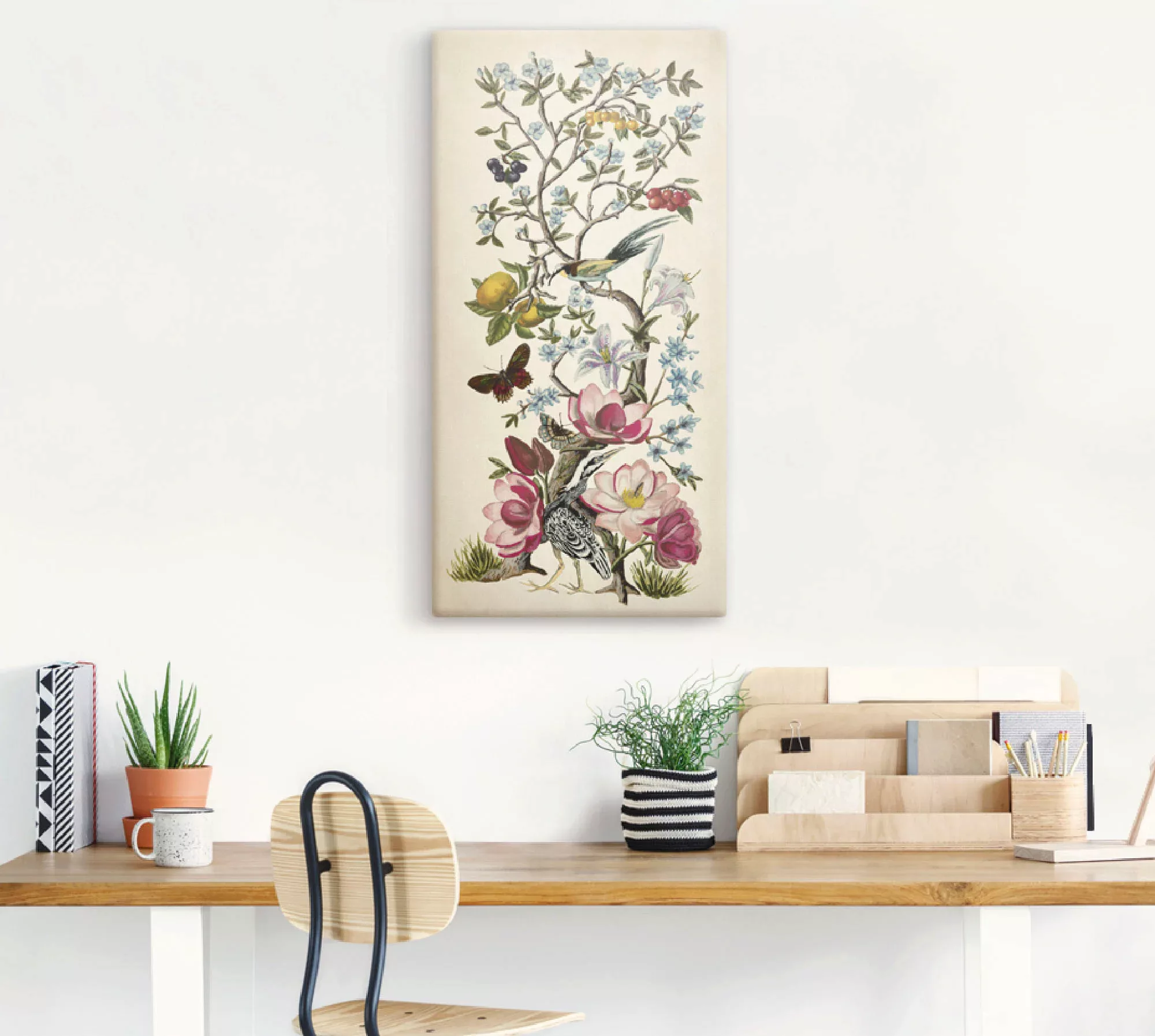 Artland Wandbild "Chinoiserie Natur II", Pflanzen, (1 St.), als Alubild, Ou günstig online kaufen