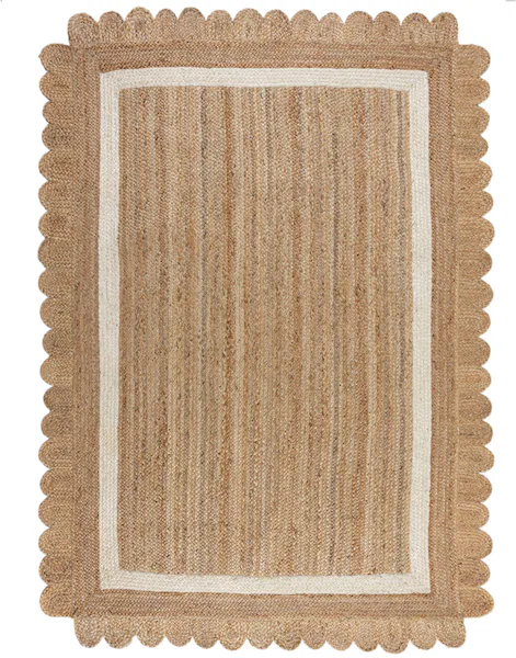 FLAIR RUGS Teppich »Grace«, rechteckig, 4 mm Höhe, Jute Teppich mit Wellens günstig online kaufen