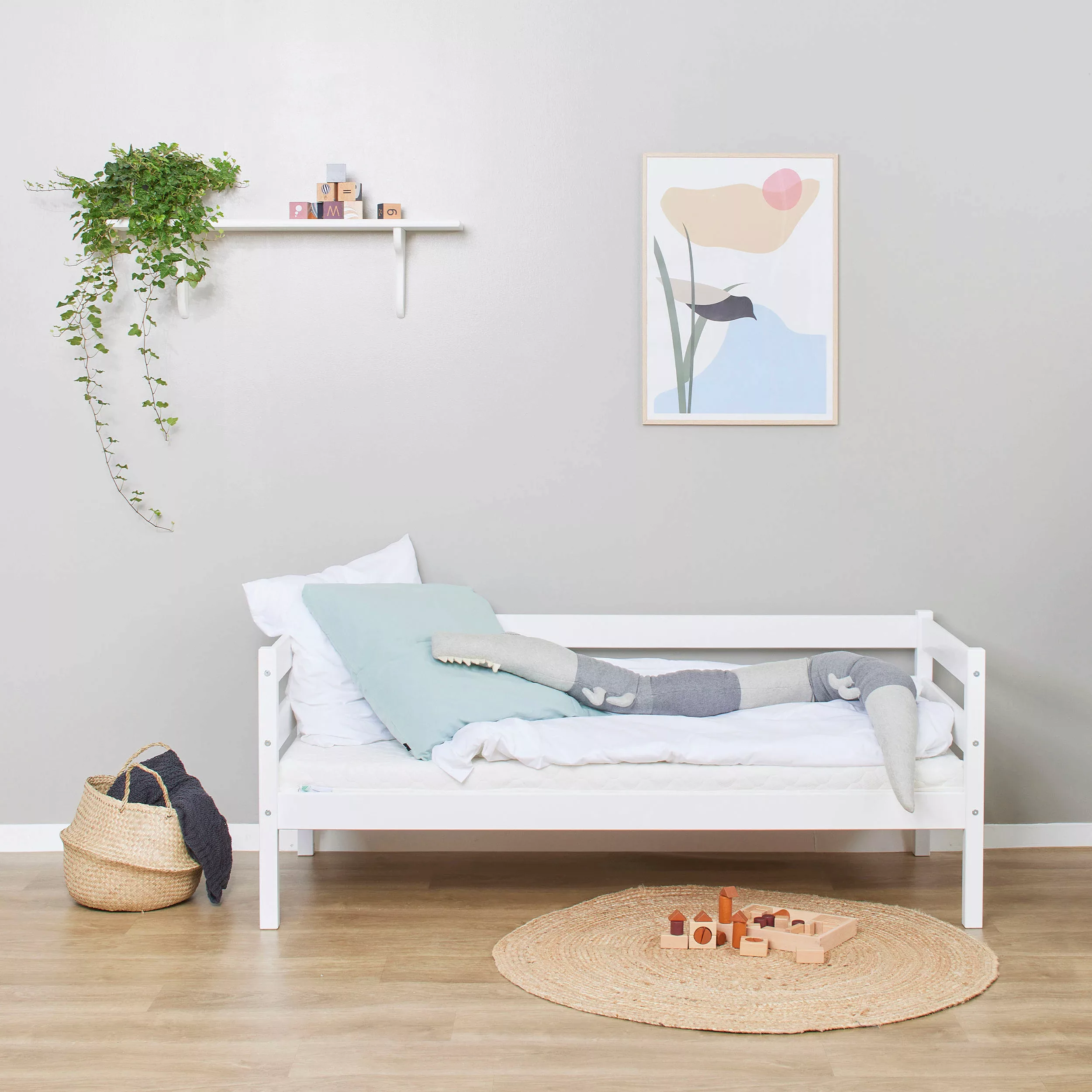 Hoppekids Einzelbett "ECO Comfort", (Set), mit Rollrost in 8 Farben, wahlwe günstig online kaufen