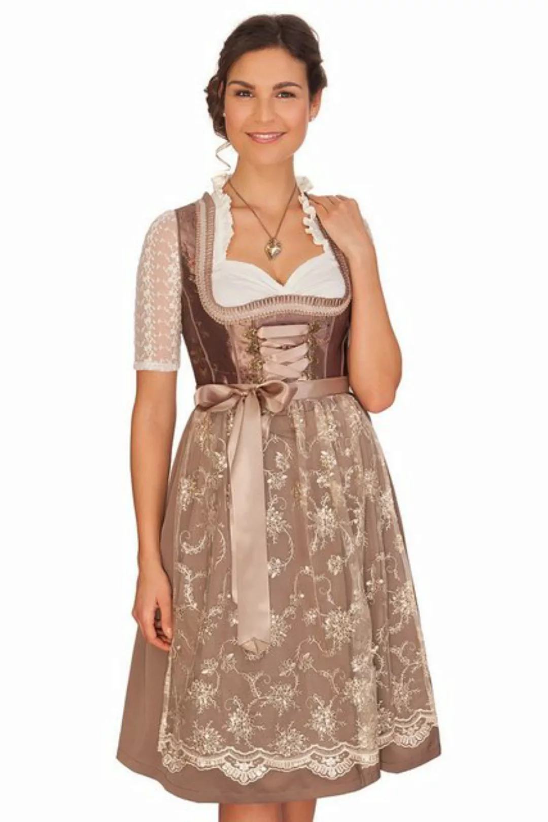 MarJo Dirndl Midi Dirndl 2tlg. - PEPPER - nougat günstig online kaufen