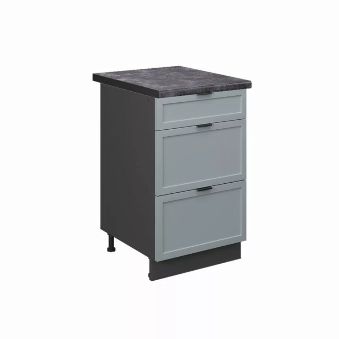 Vicco Unterschrank Fame-Line, Hellblau-grau/Goldkraft Eiche, 50 cm, AP Anth günstig online kaufen