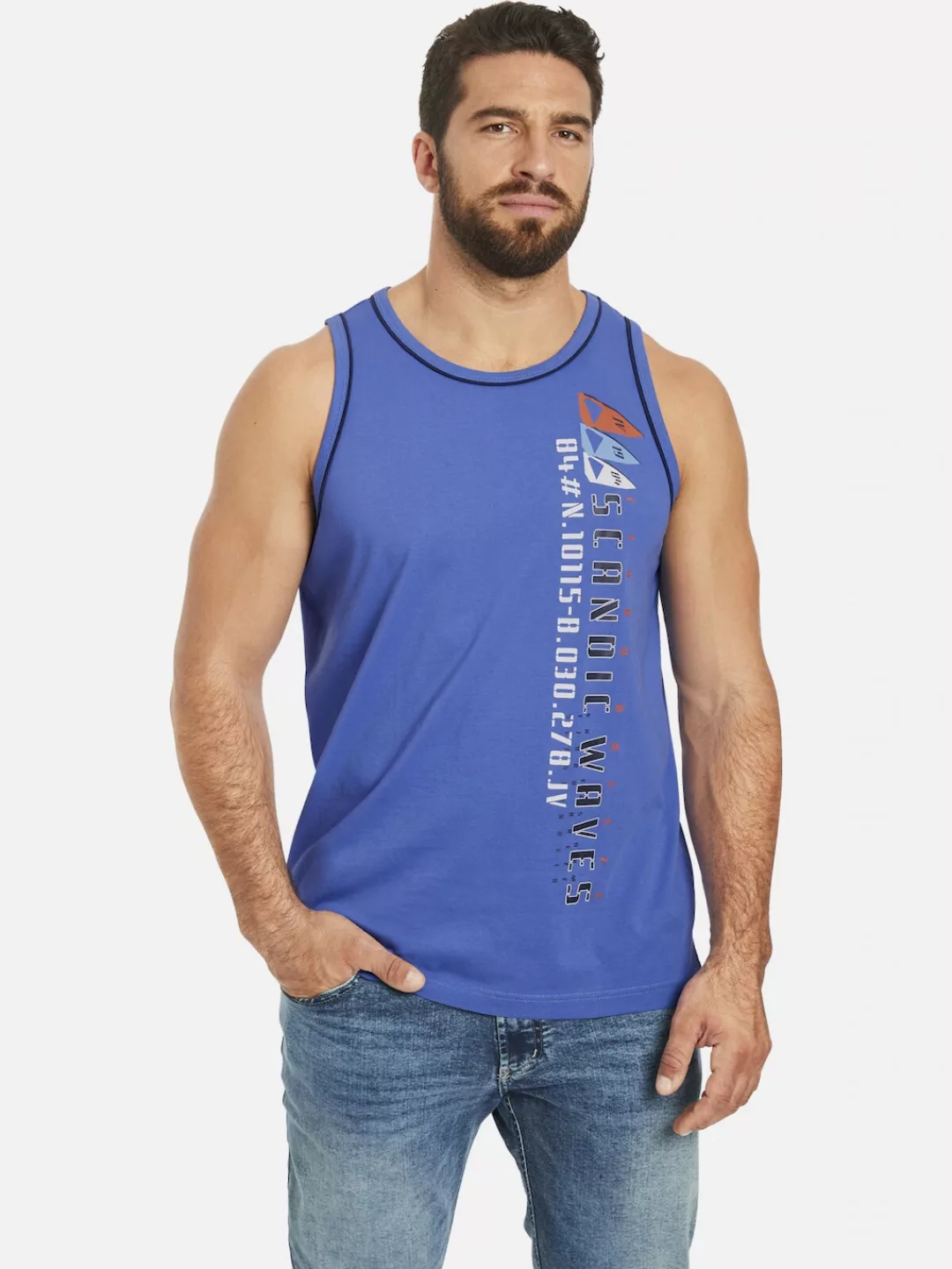 Jan Vanderstorm Tanktop "Doppelpack Tanktop TIDEMAN", (2 tlg.), mit seitlic günstig online kaufen