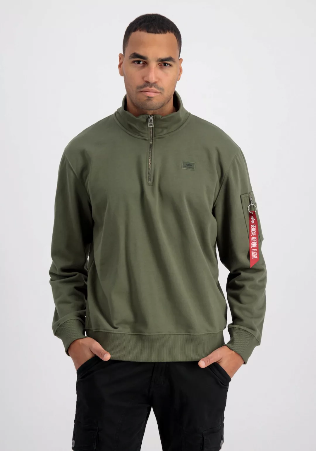 Alpha Industries Sweater "ALPHA INDUSTRIES Men - Sweatshirts X-Fit Half Zip günstig online kaufen