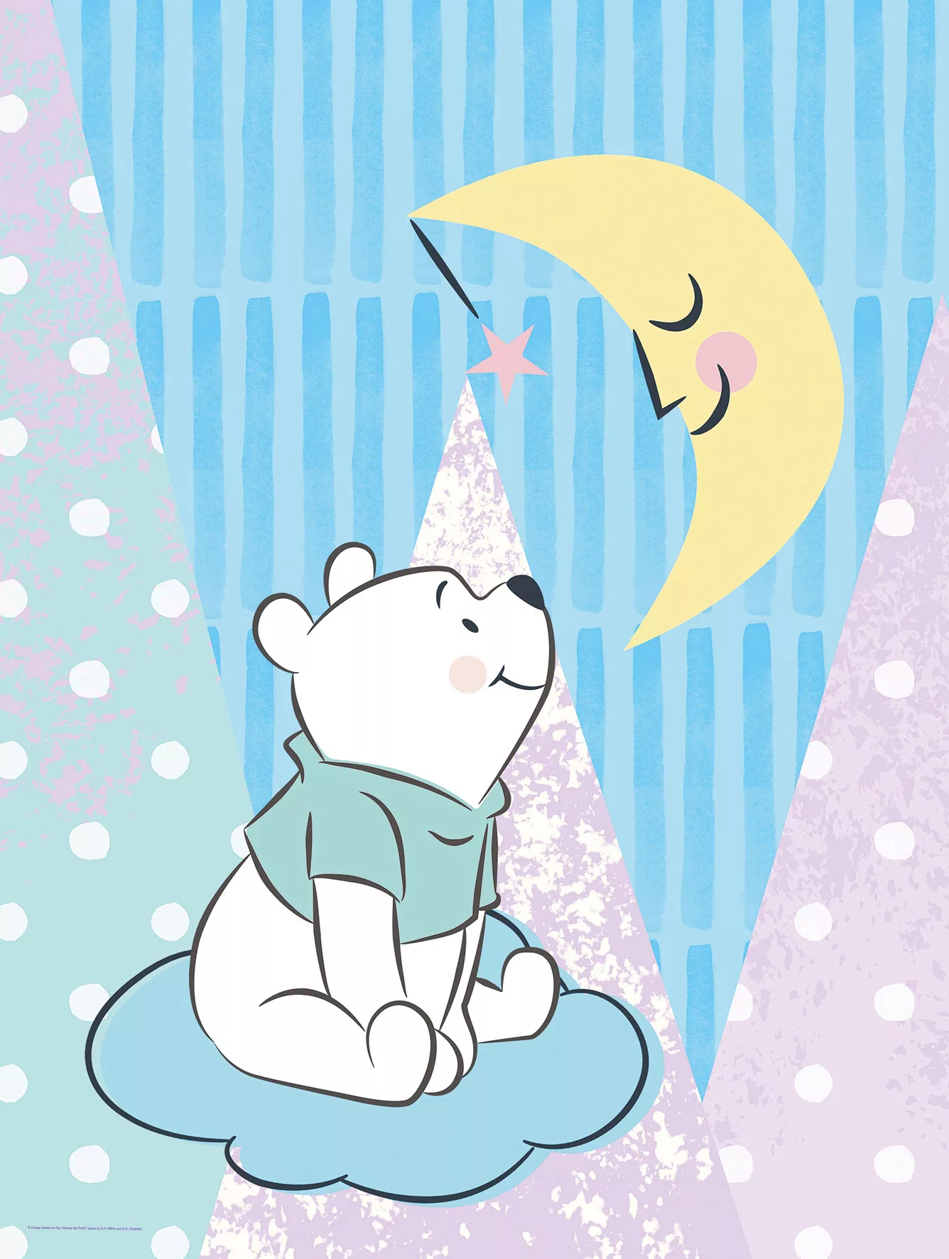 Komar Wandbild Winnie Pooh Moon 30 x 40 cm günstig online kaufen