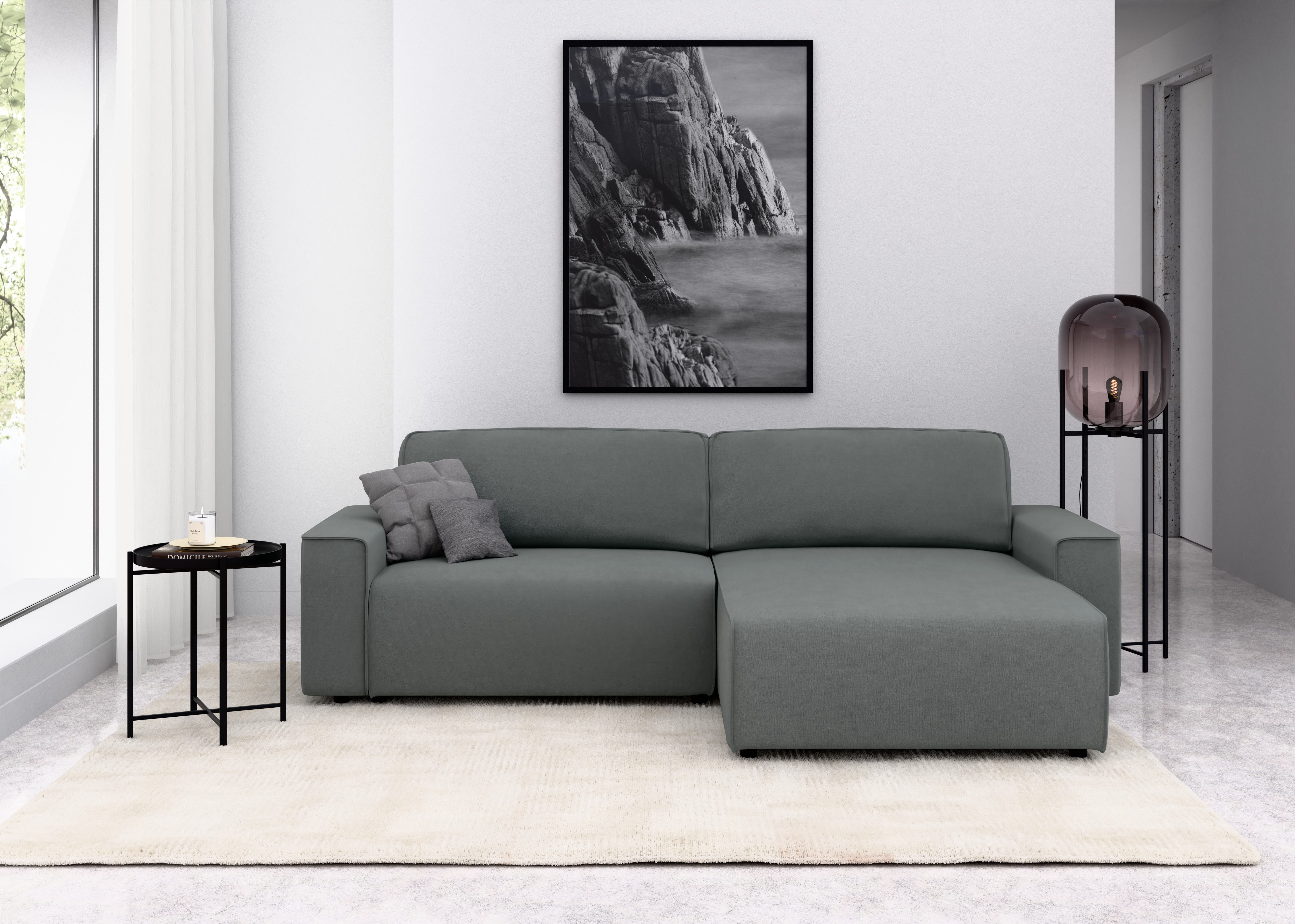 INOSIGN Ecksofa "Chance, Recamiere beidseitig montierbar, Schlaffunktion, B günstig online kaufen