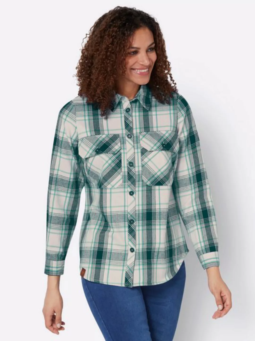 Witt Klassische Bluse Flanell-Bluse günstig online kaufen