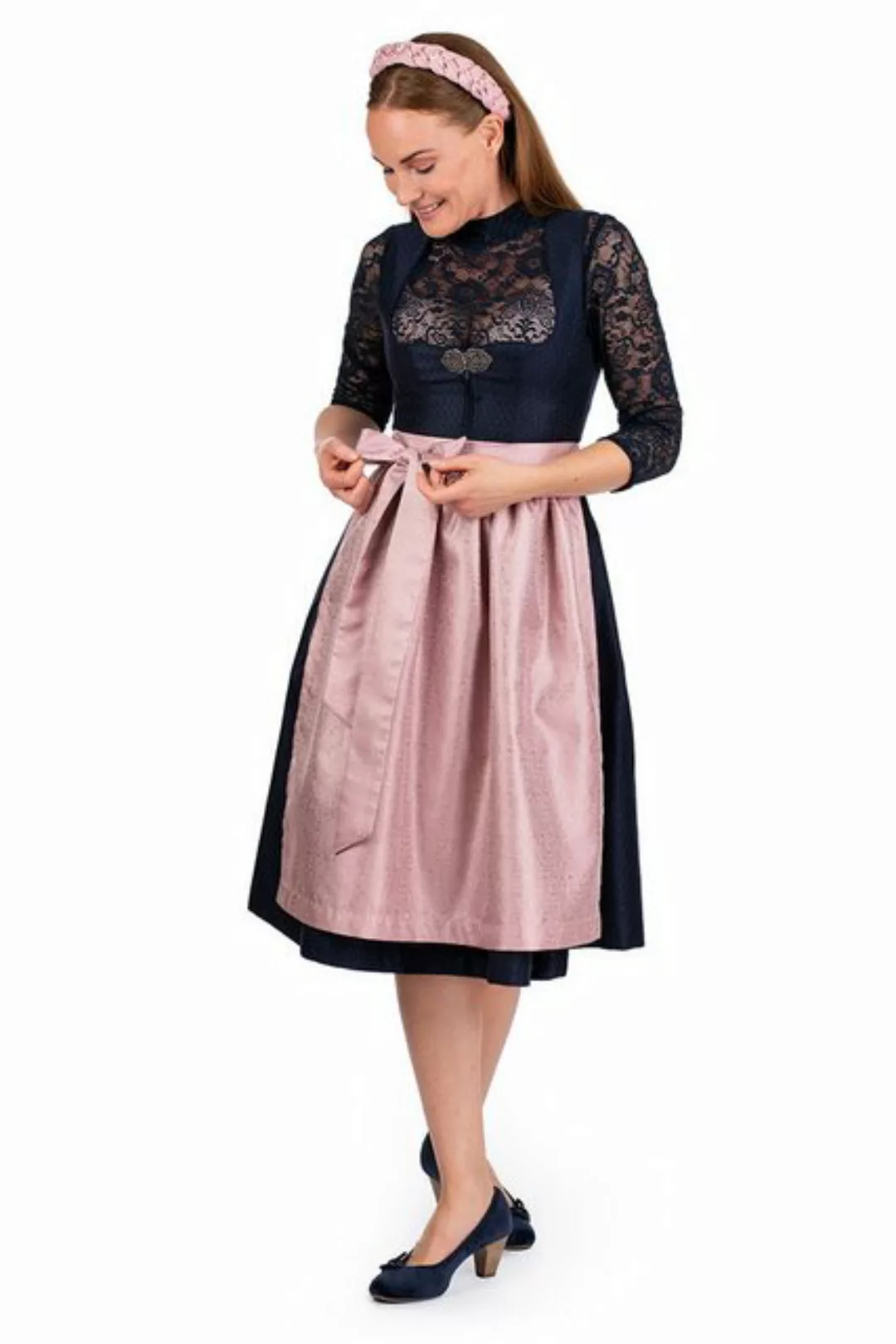 MarJo Dirndl Midi Dirndl 2tlg. - CODI - nachtblau/altrosa günstig online kaufen