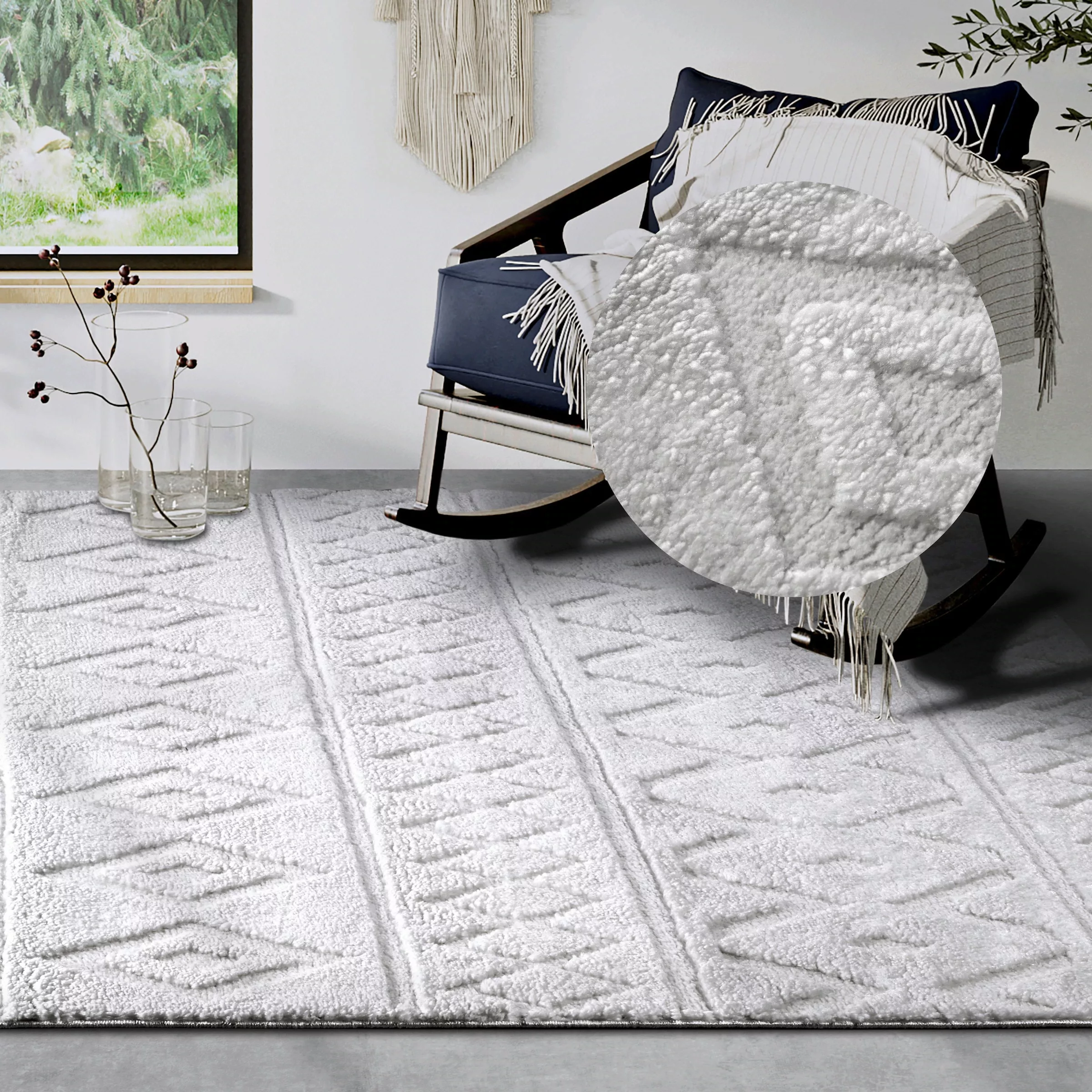 ELLE DECORATION Designteppich »Itinerance«, rechteckig, 18 mm Höhe, Hochflo günstig online kaufen