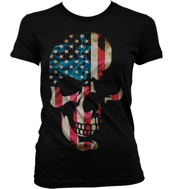 Hybris T-Shirt Skull Americana Girly T-Shirt günstig online kaufen