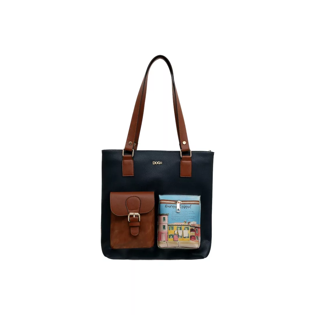 DOGO Umhängetasche "Damen Multi Pocket Bag Burano Island Vegan Damen Handta günstig online kaufen