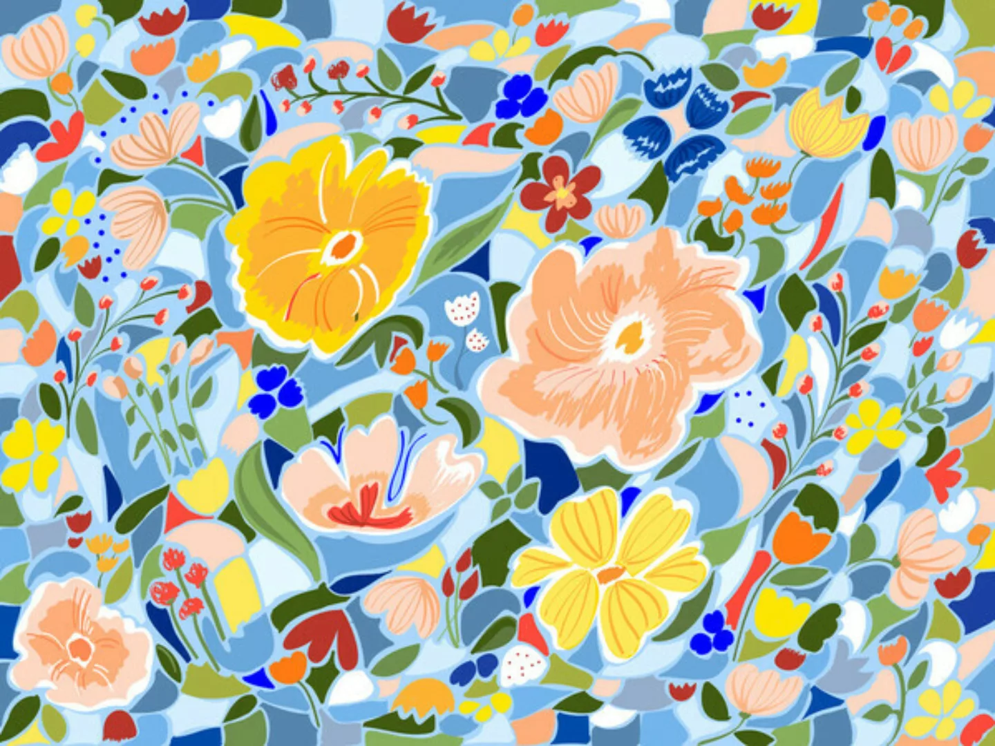Poster / Leinwandbild - Summery Floral günstig online kaufen