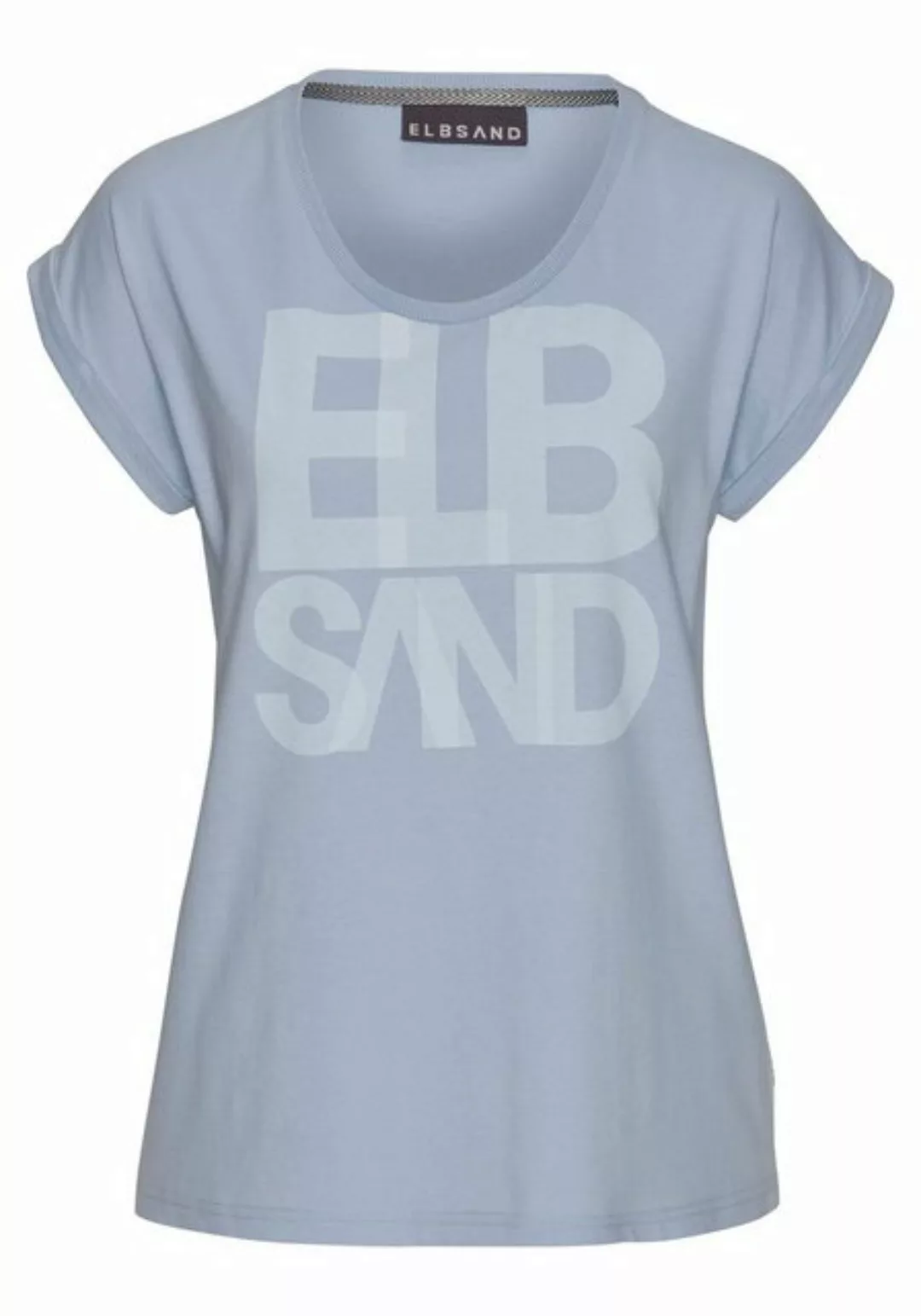 Elbsand T-Shirt Eldis mit Logodruck, Kurzarmshirt aus Baumwoll-Mix, sportli günstig online kaufen