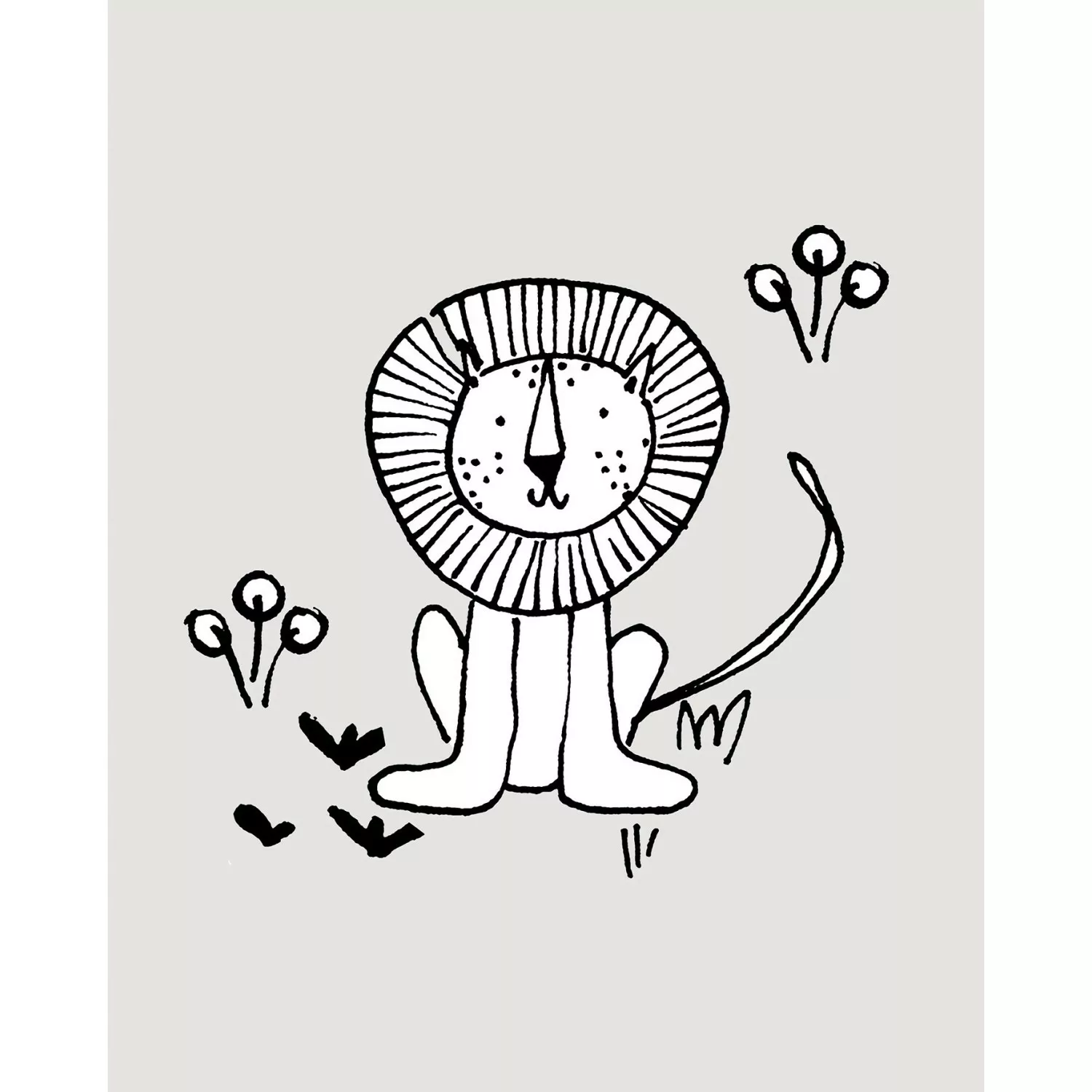 Komar Poster "Scribble Lion", Tiere, (1 St.) günstig online kaufen