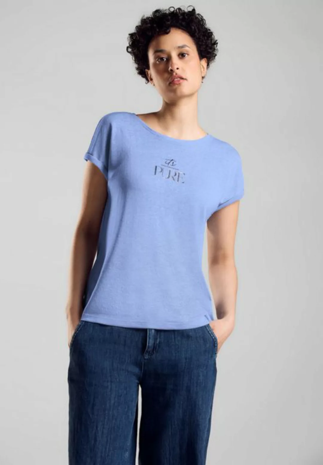 STREET ONE T-Shirt in Melange Optik günstig online kaufen