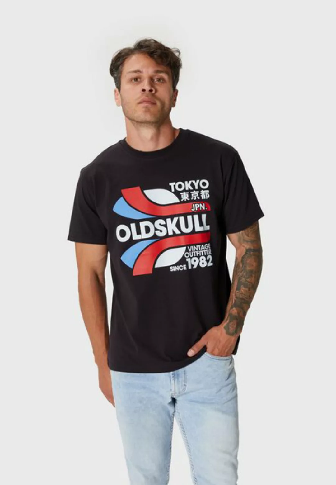 Oldskull T-Shirt Retro Tokyopolis Vintage Logo Graphic günstig online kaufen