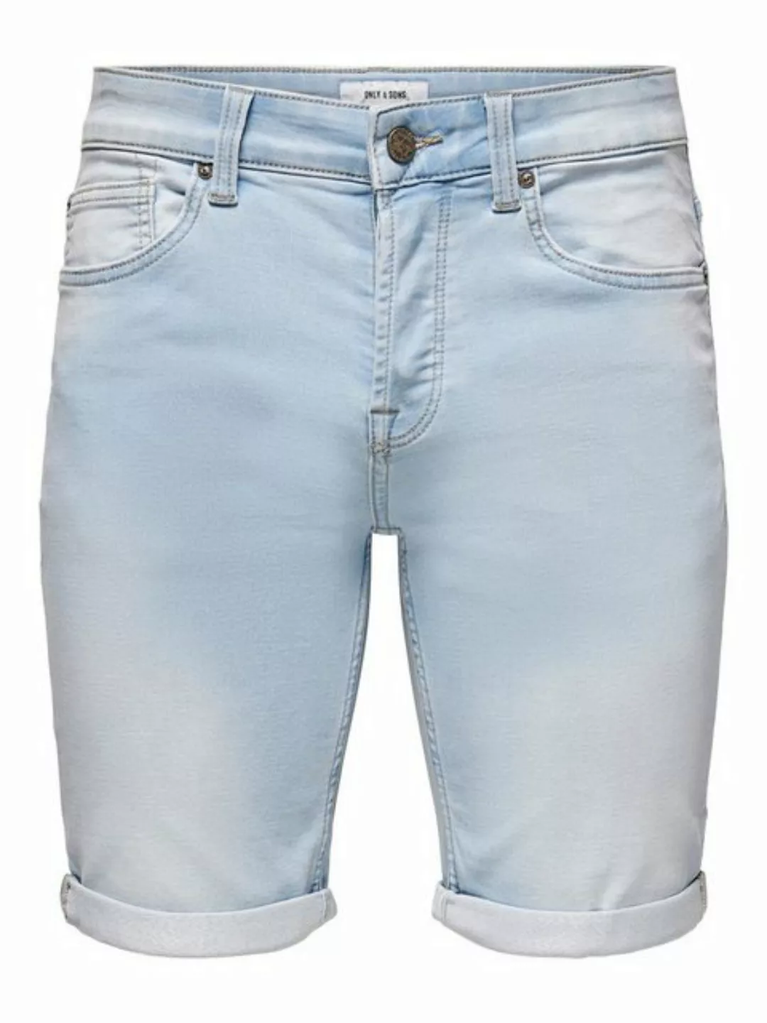 Only & Sons Herren Jeans Short ONSPLY JOG BLUE SHORTS PK 8584- Regular Fit günstig online kaufen