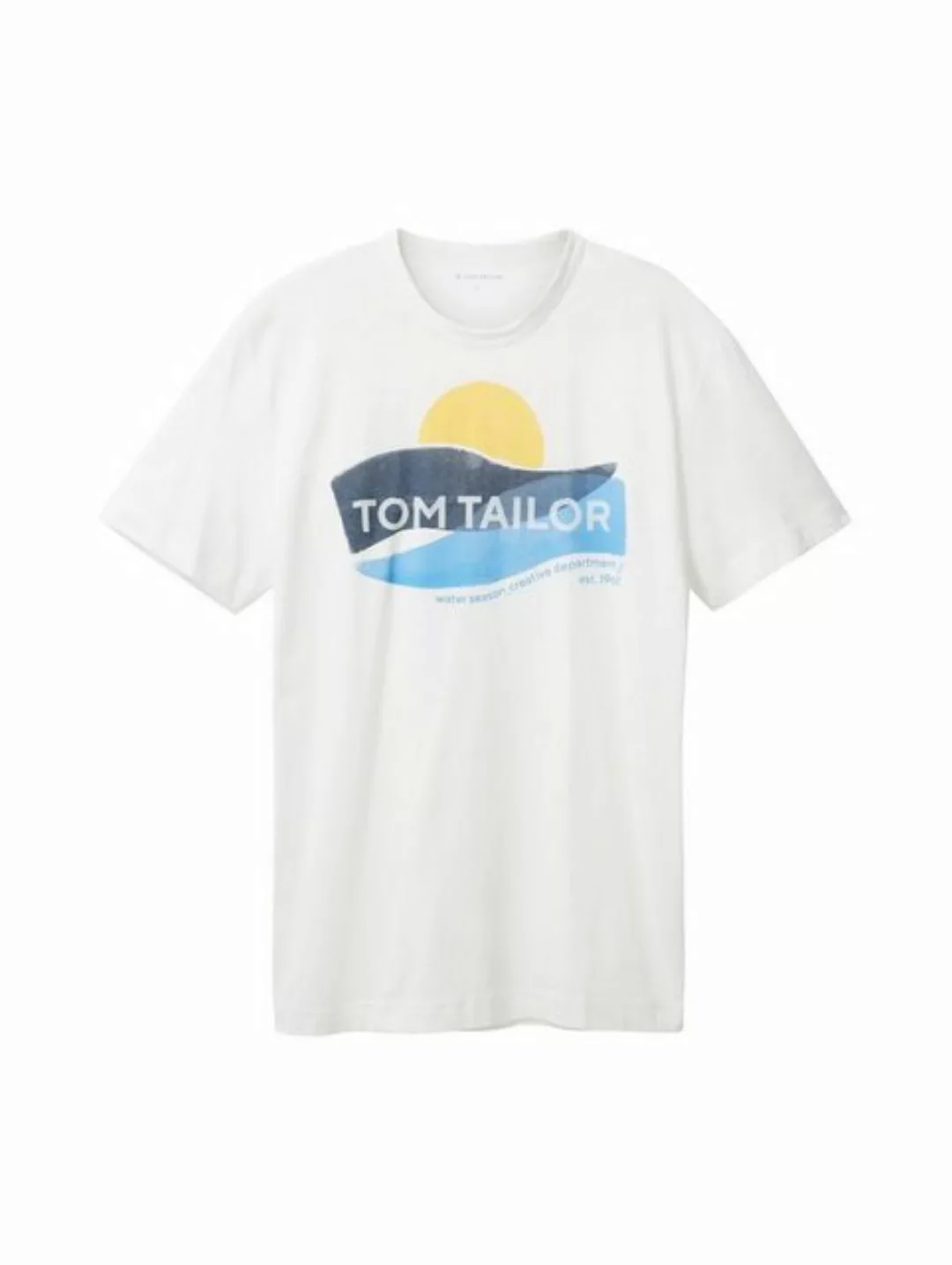 TOM TAILOR T-Shirt WATER SEASON (1-tlg) aus Baumwolle günstig online kaufen