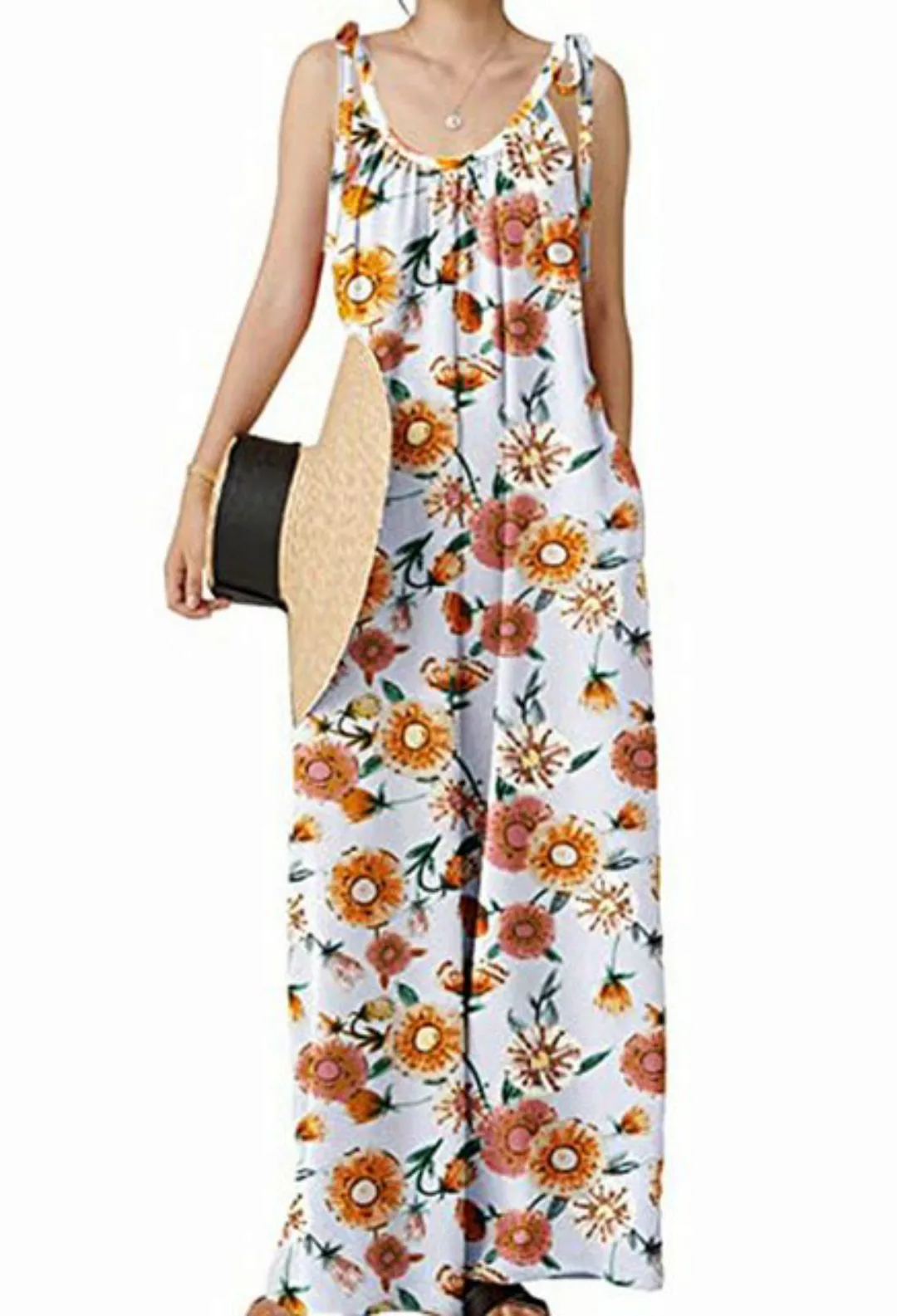 CHENIN 7/8-Overall Bedruckter Halter Locker Lässiger Jumpsuit (Bedruckter l günstig online kaufen