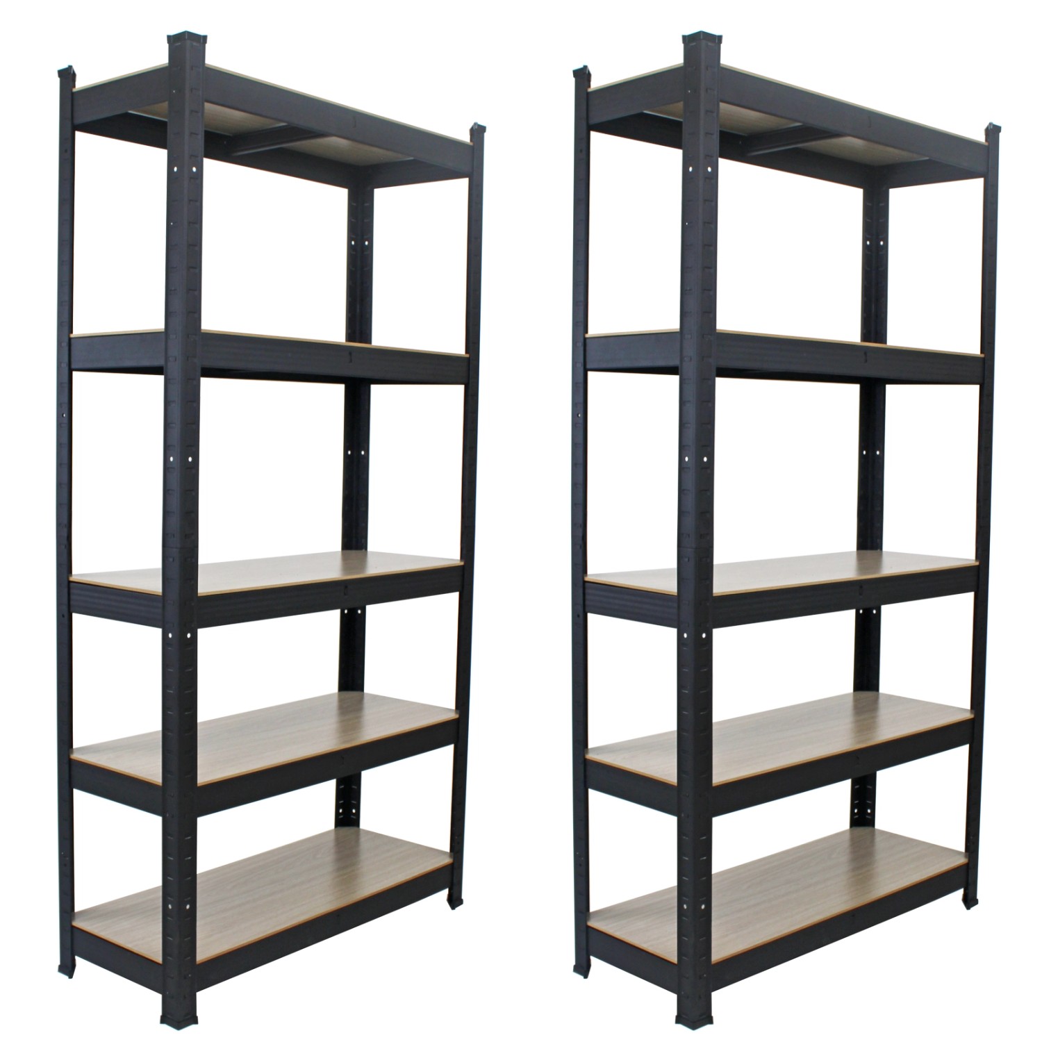 TRUTZHOLM 2x Wohnzimmerregal 150x75x30 cm Hell Traglast 650 kg günstig online kaufen