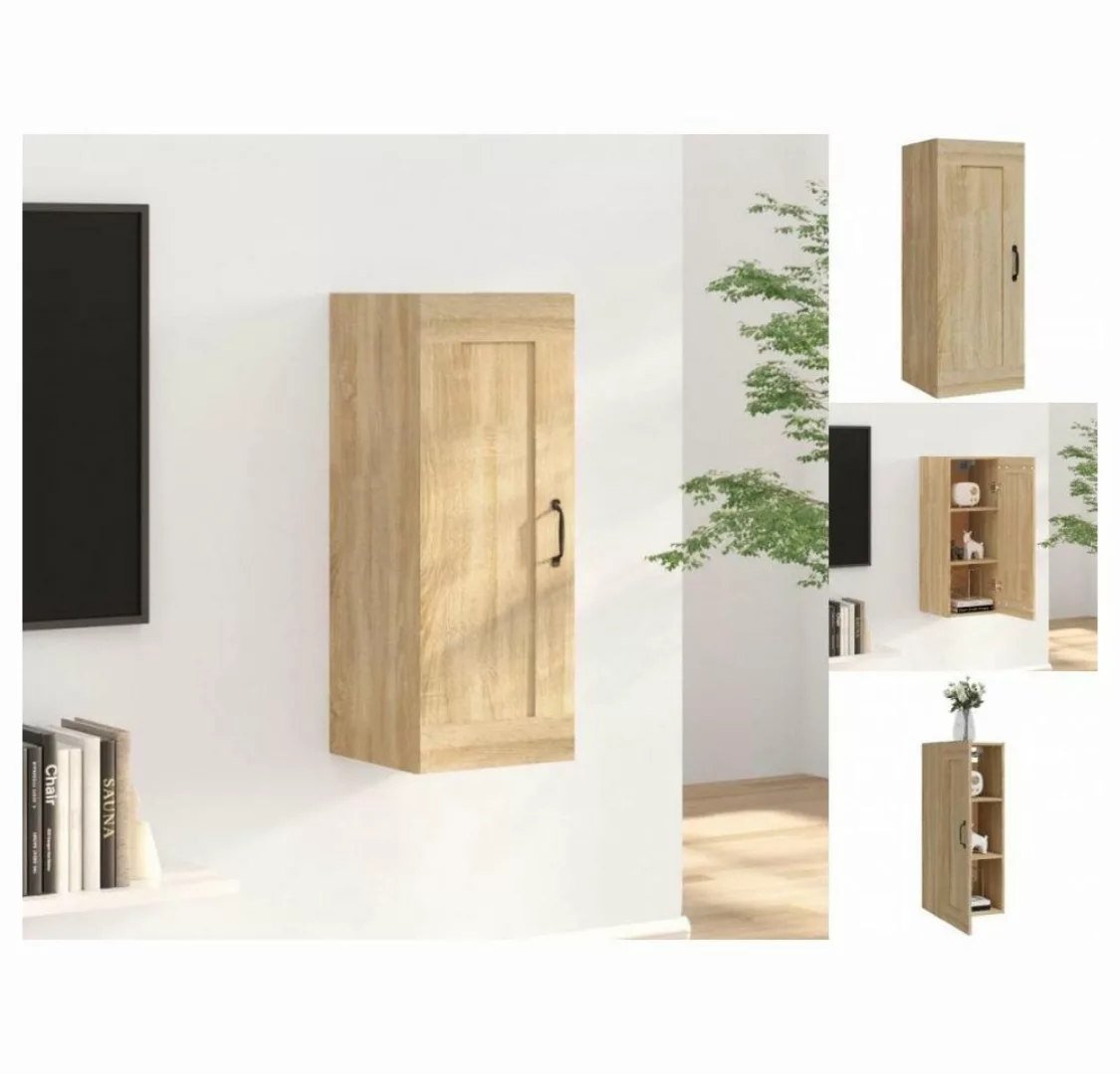 vidaXL Kleiderschrank Hängeschrank Sonoma-Eiche 35x34x90 cm Holzwerkstoff günstig online kaufen