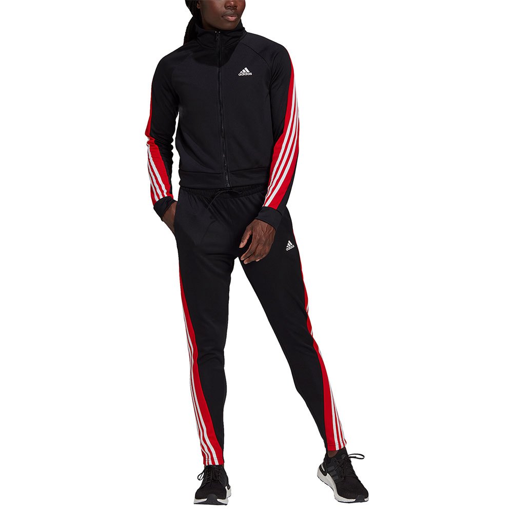 Adidas Teamsport Trainingsanzug 2XS Black / Vivid Red günstig online kaufen